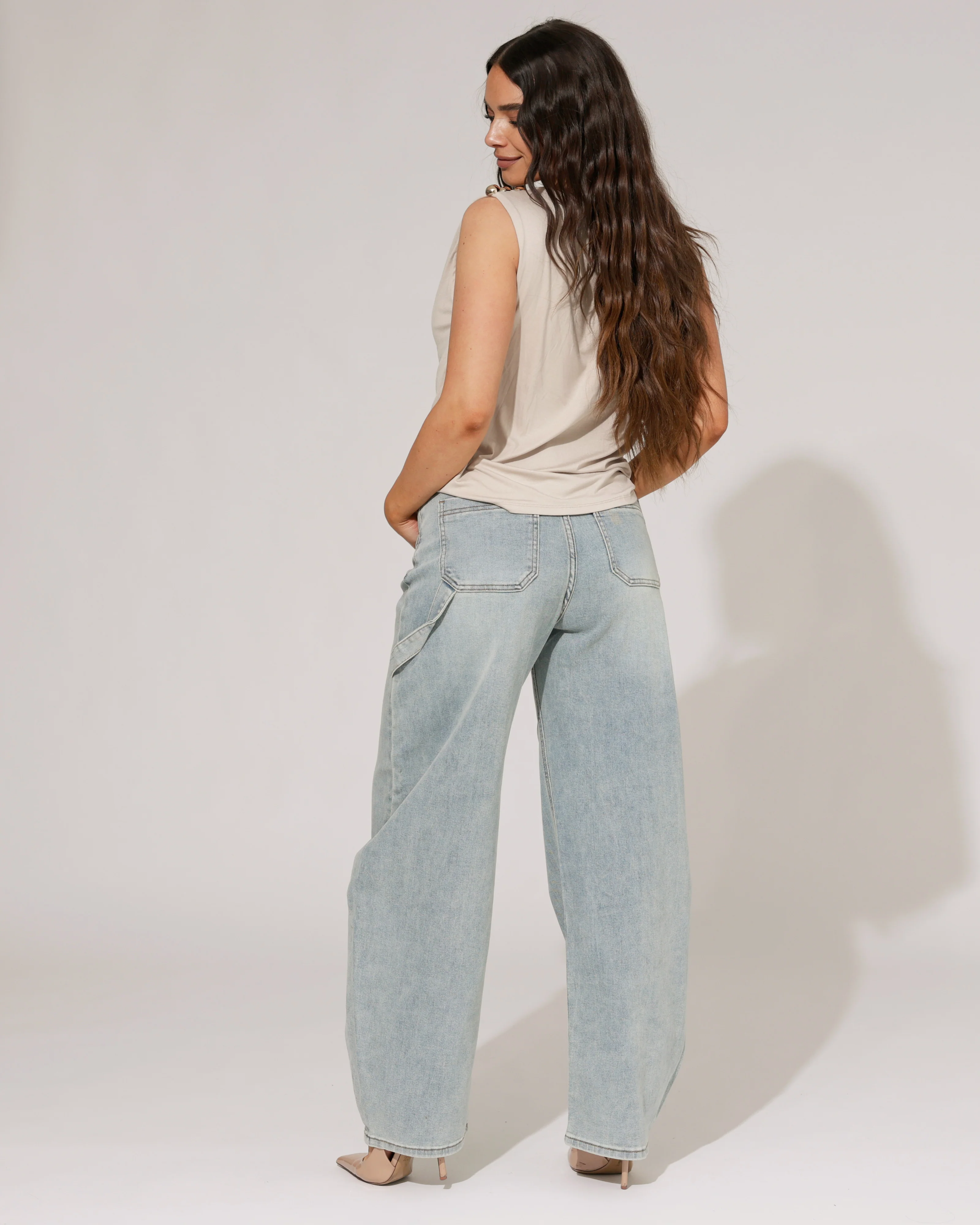 Laulia | Barrel jeans, full length Isa Blauw - Image 3