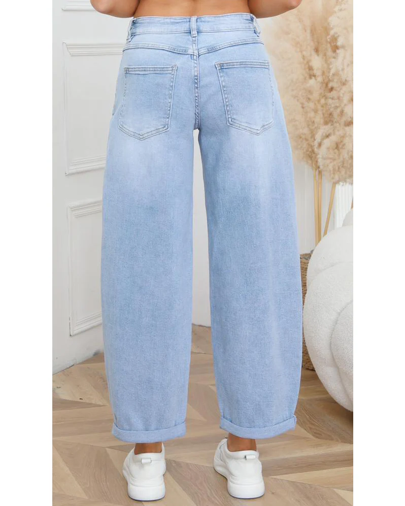 Laulia | Barrel jeans Miley Blauw - Image 2