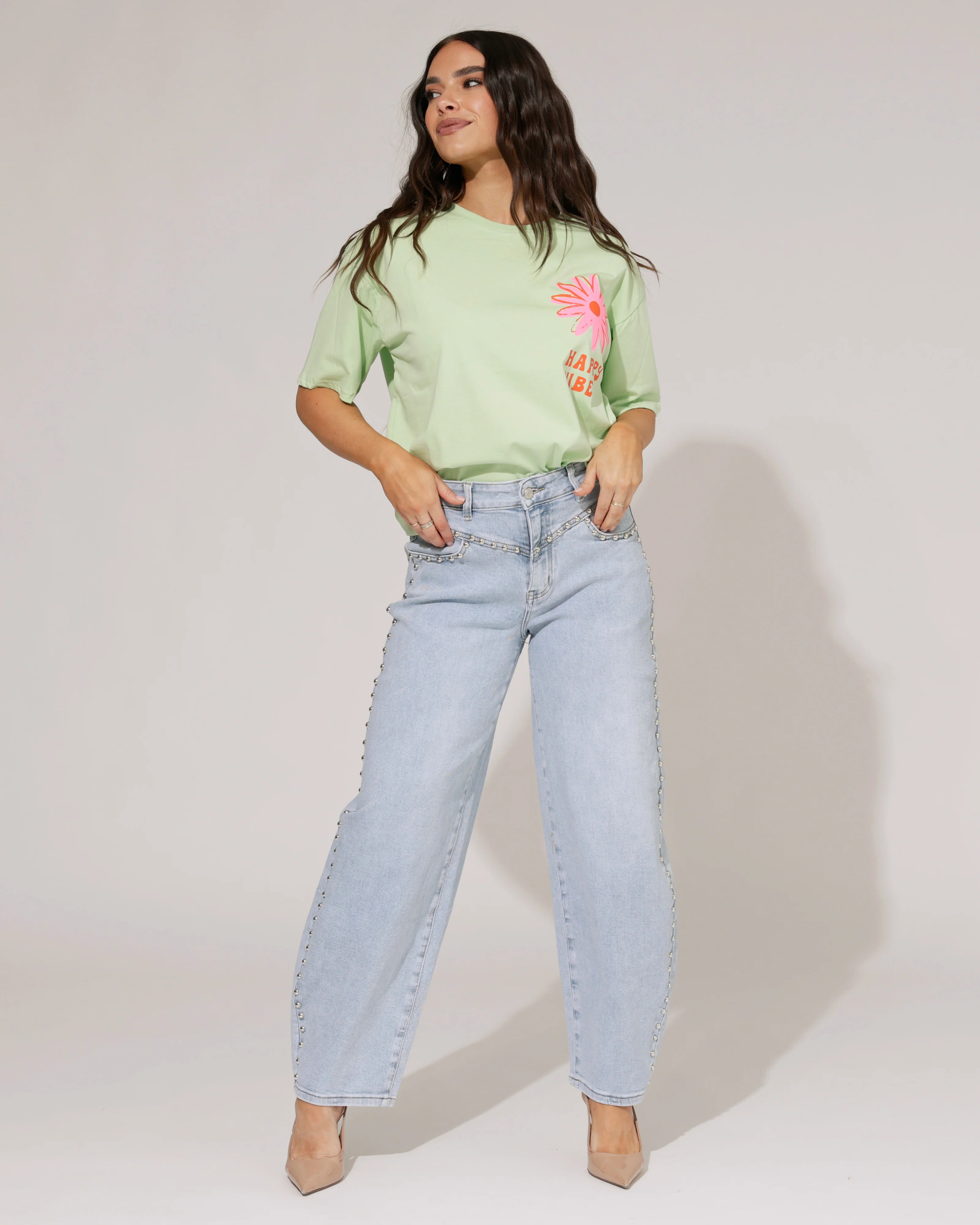 Laulia | Barrel jeans studs Yf Lichtblauw - Image 5