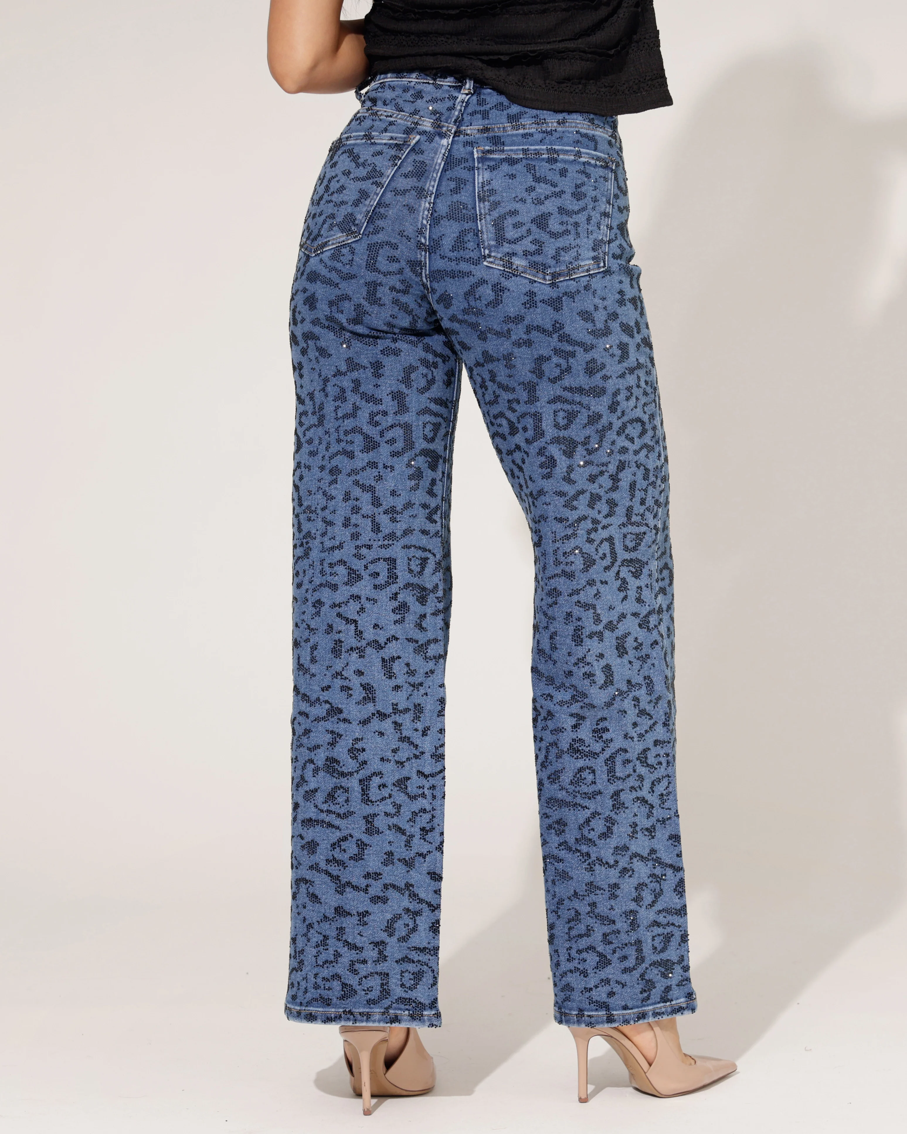 Laulia | Straight jeans, full length Siss-18 Blauw - Image 3
