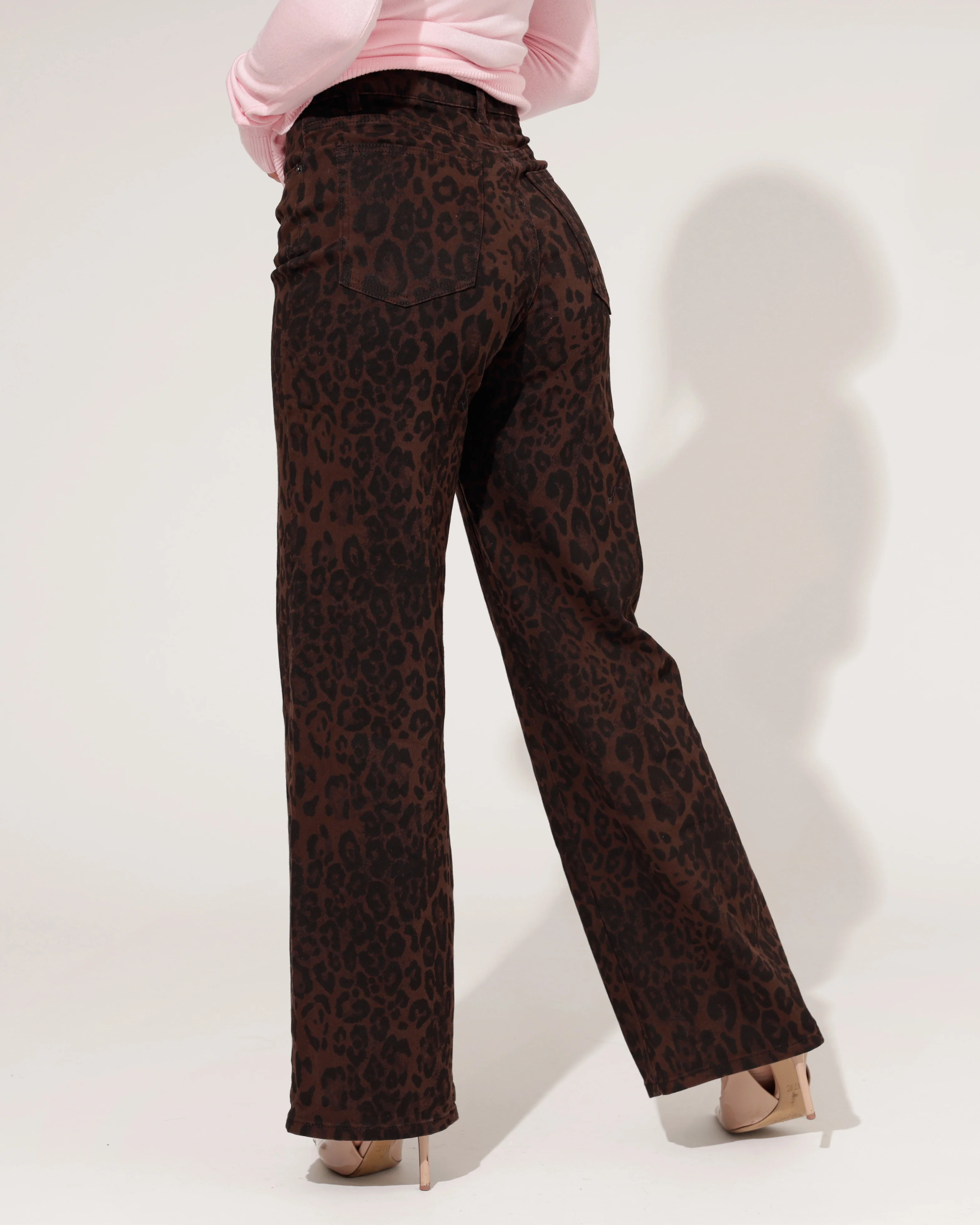 Laulia | Straight jeans Minnie Donkerbruin - Image 4