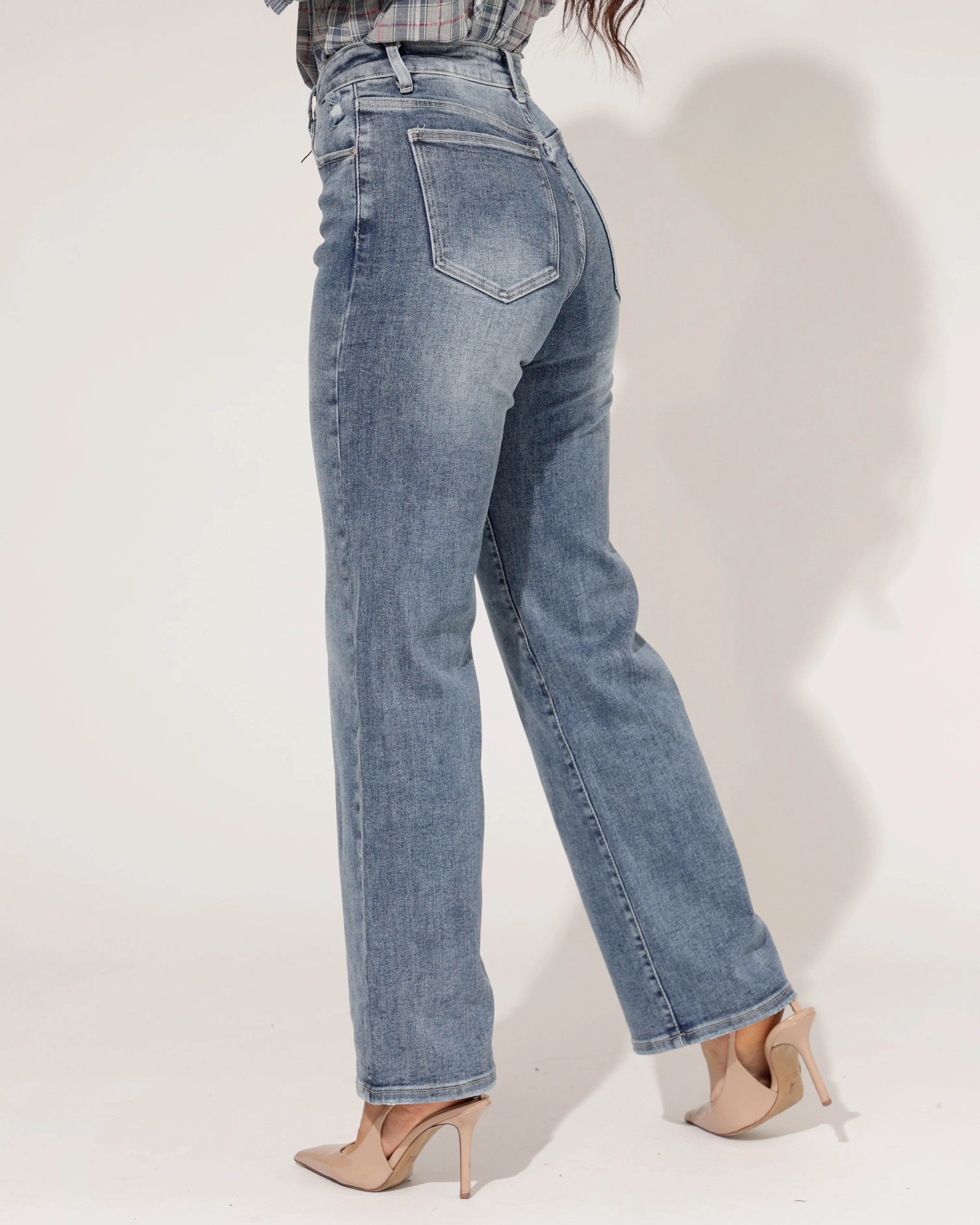 Laulia | Wide leg jeans (Mid) Yara-12 Blauw - Image 3