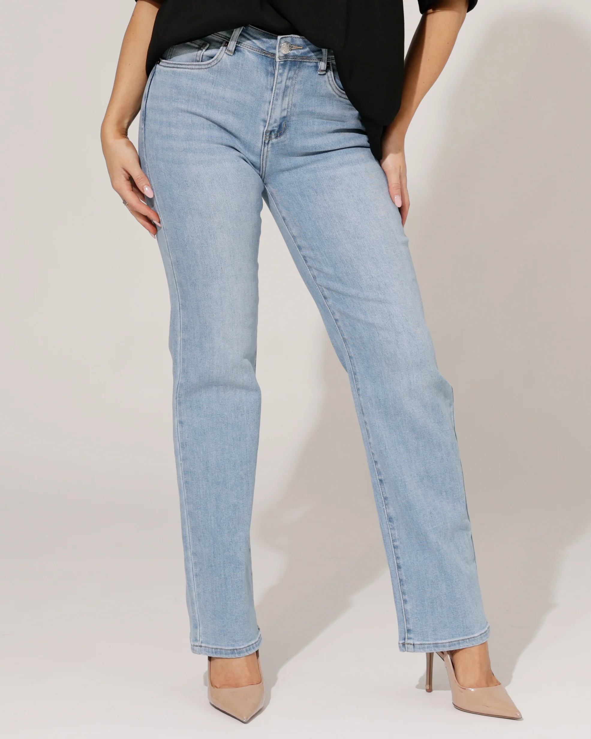 Norfy | Straight jeans Kimmie-1 Blauw