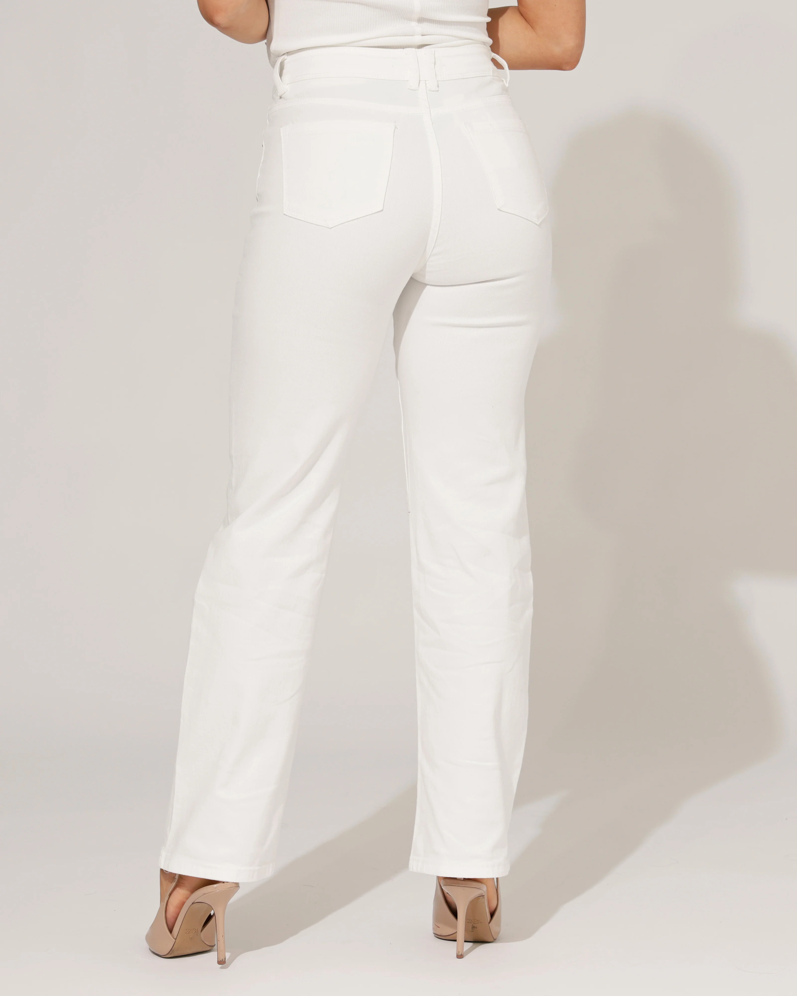 Norfy | Straight jeans Tina-2 Wit - Image 3