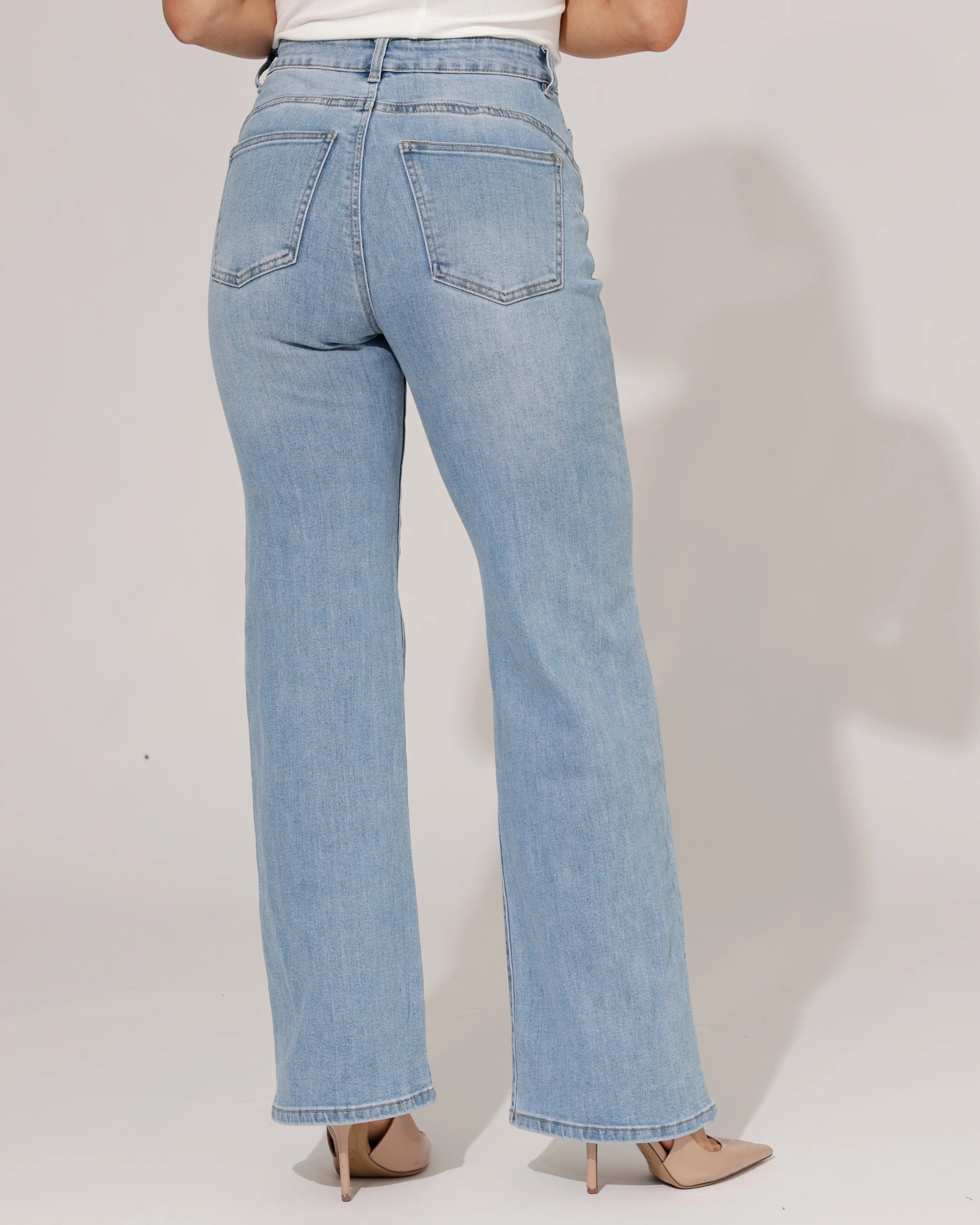 Norfy | Wide leg jeans Flore-1 Blauw - Image 3