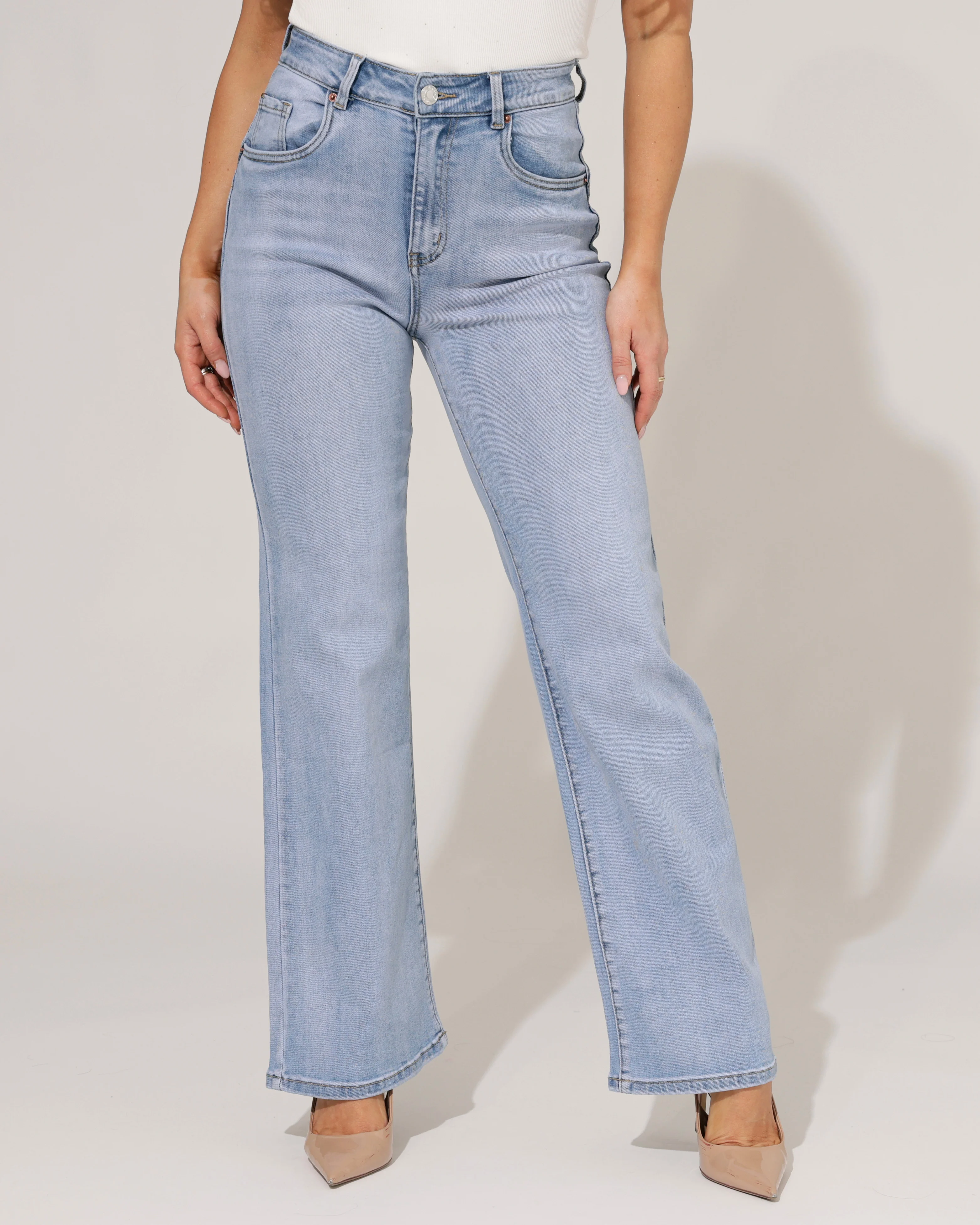 Norfy | Wide leg jeans Hilly-1 Blauw