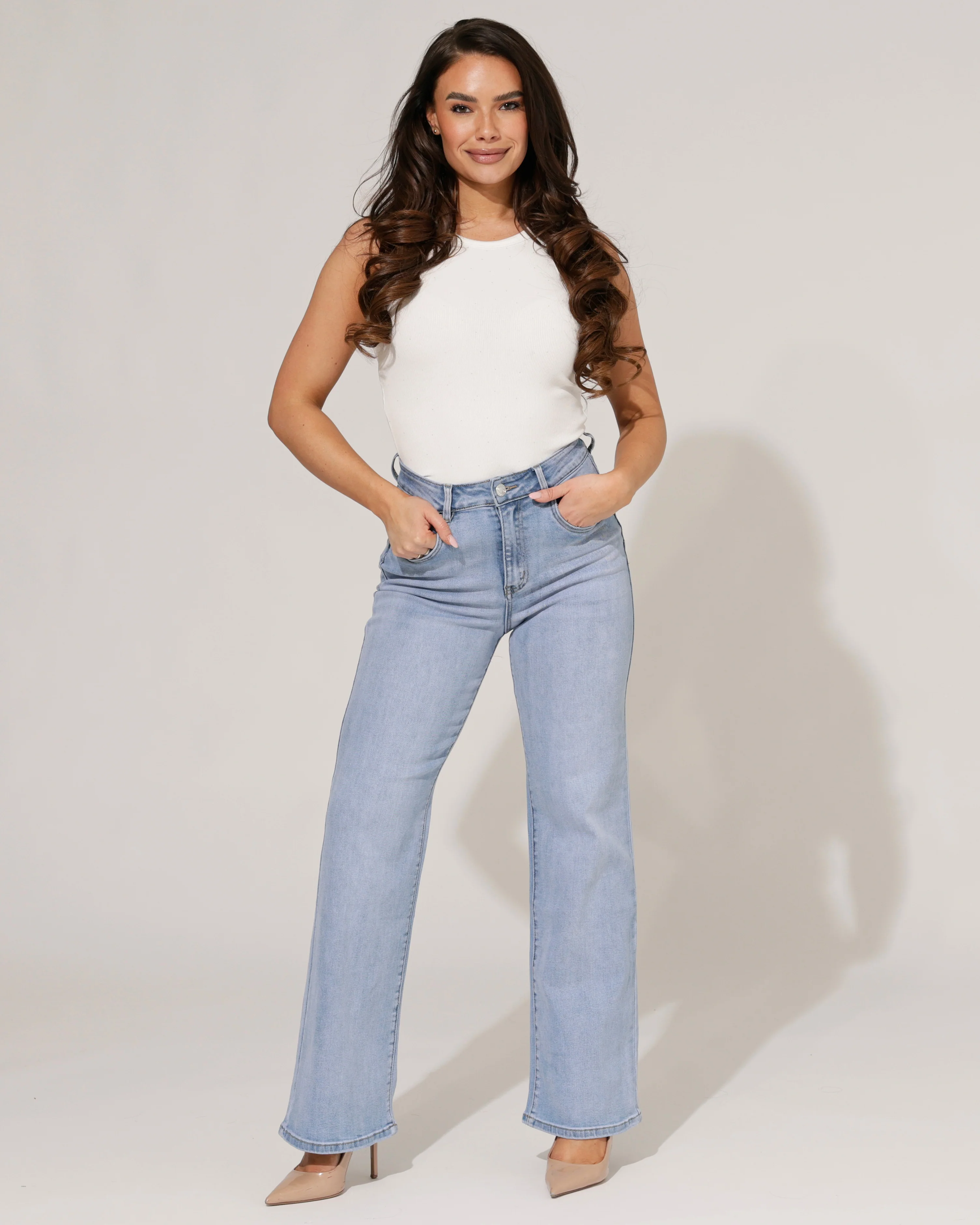 Norfy | Wide leg jeans Hilly-1 Blauw - Image 2