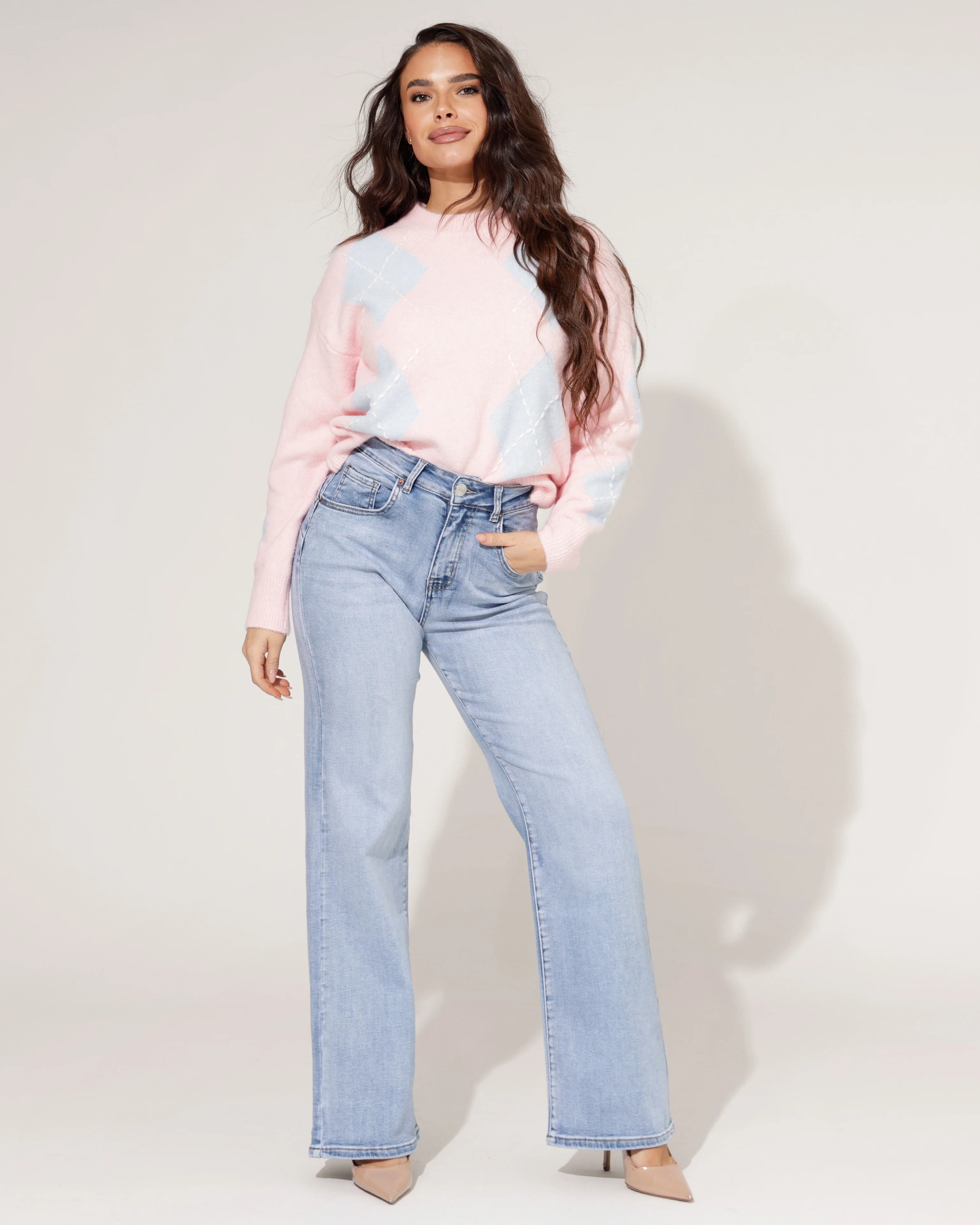 Norfy | Wide leg jeans Sammie Lichtblauw
