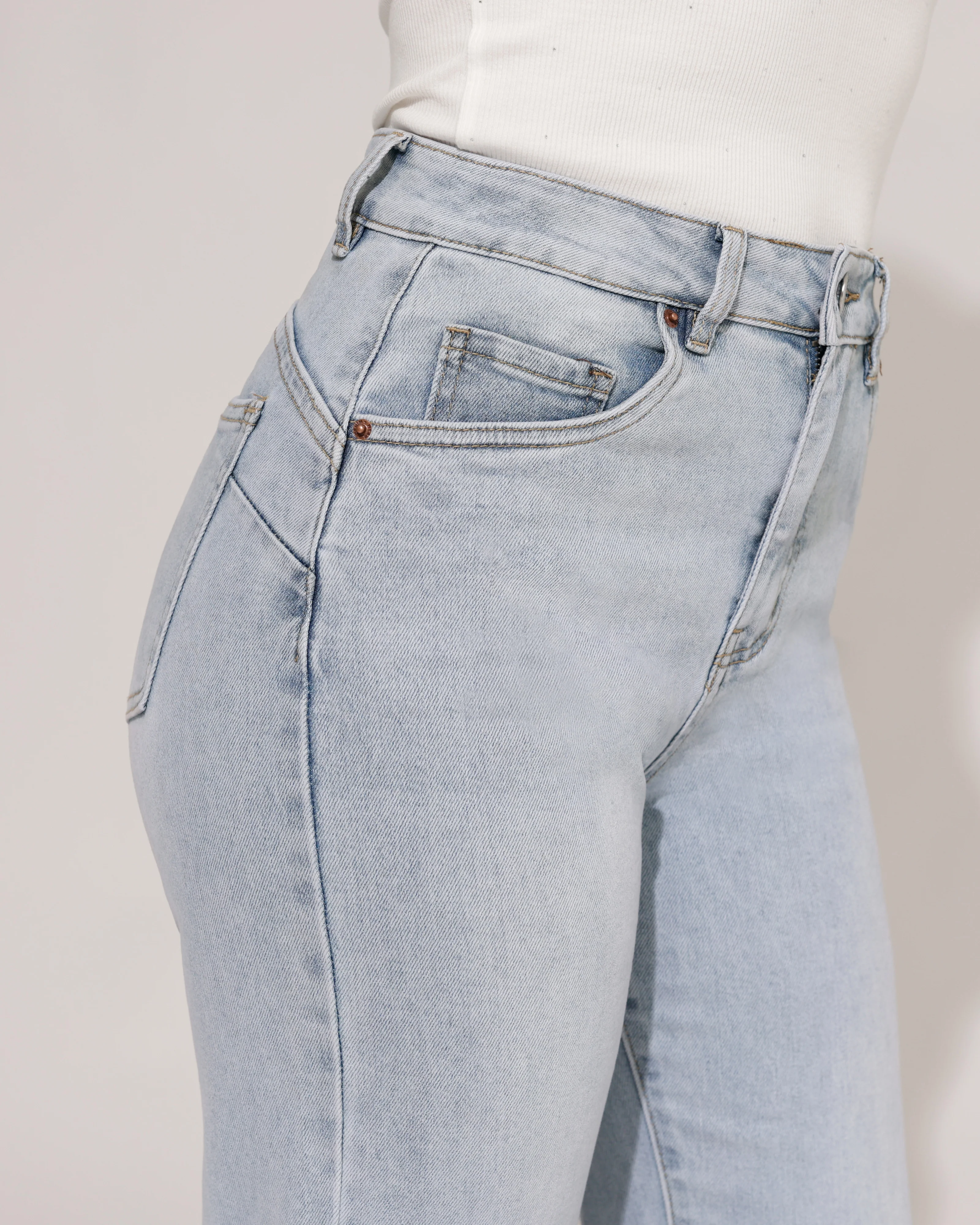 Norfy | Wide leg jeans Tracey-1 Blauw - Image 4