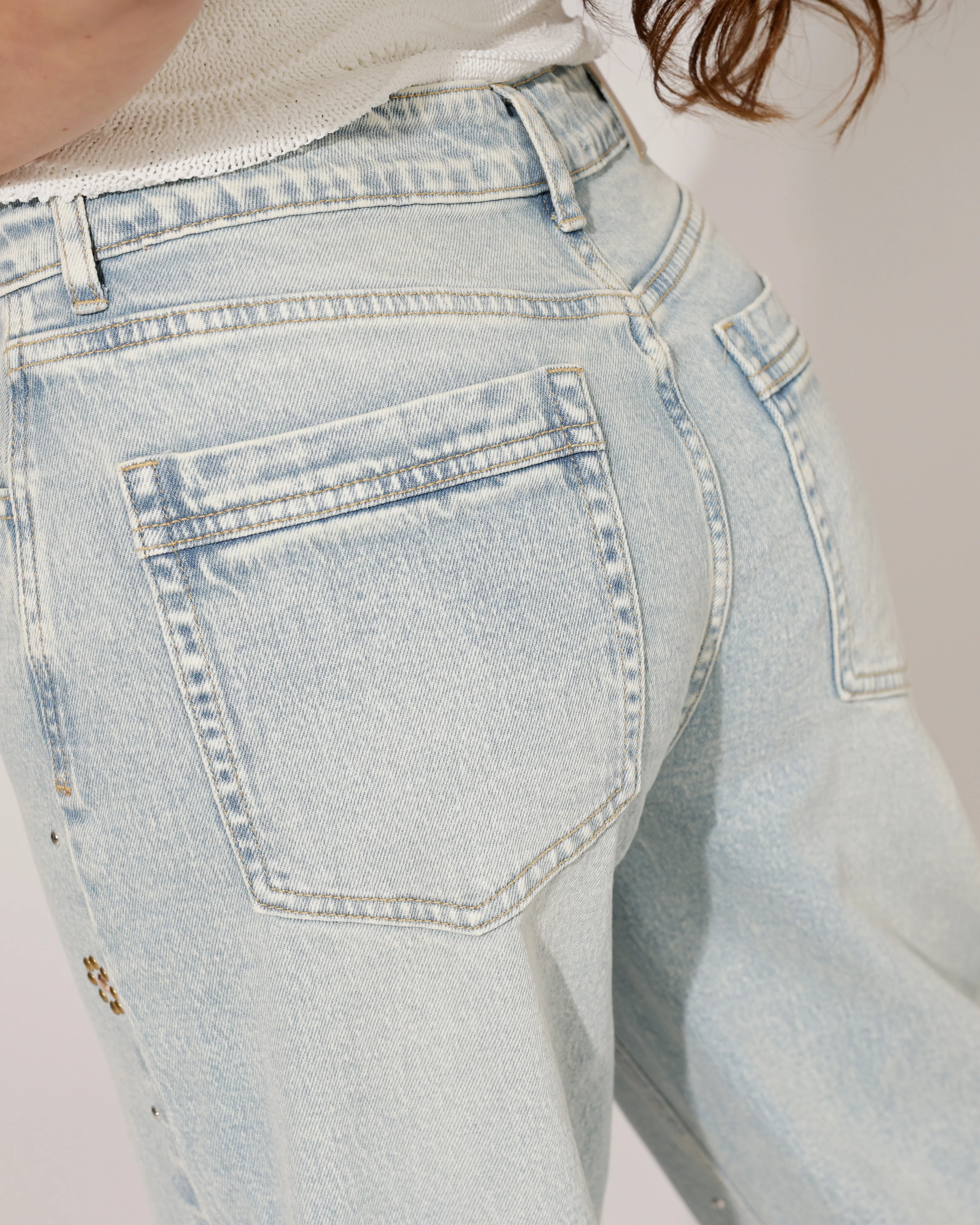 Queen Hearts | Barrel jeans Kelly Blauw - Image 3