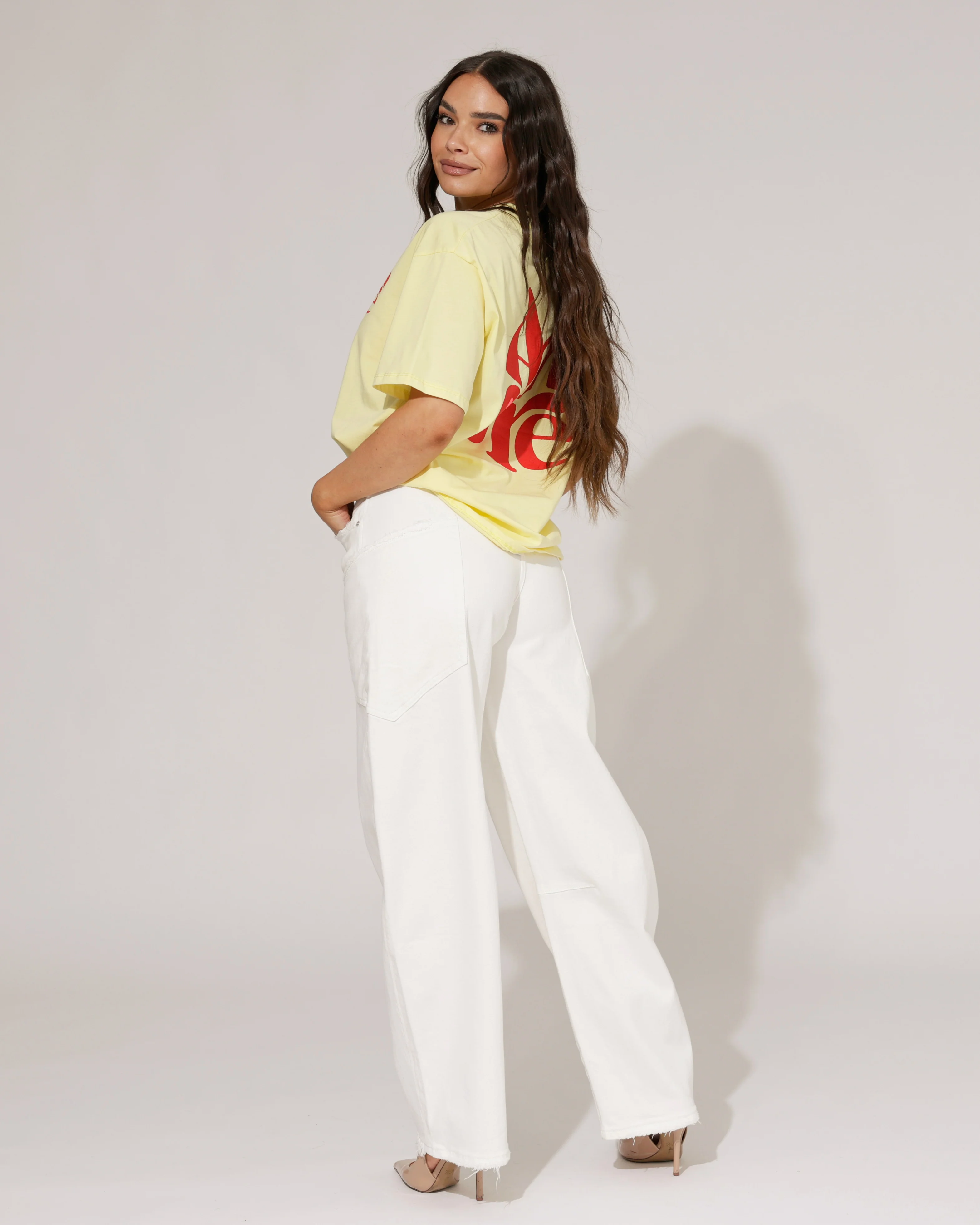 Queen Hearts | Barrel jeans met zak Gina-B Wit - Image 7