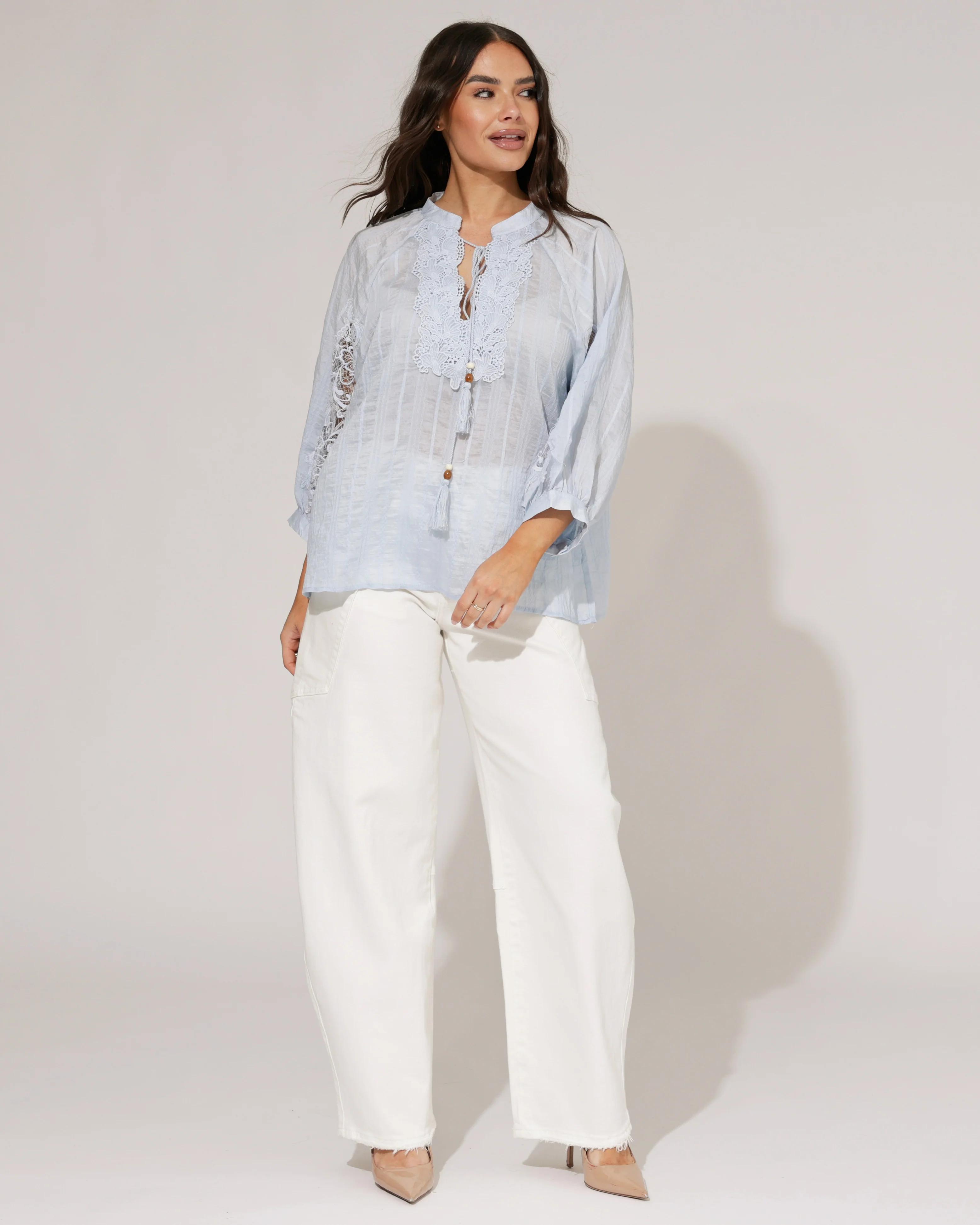 Queen Hearts | Barrel jeans met zak Gina-B Wit - Image 9