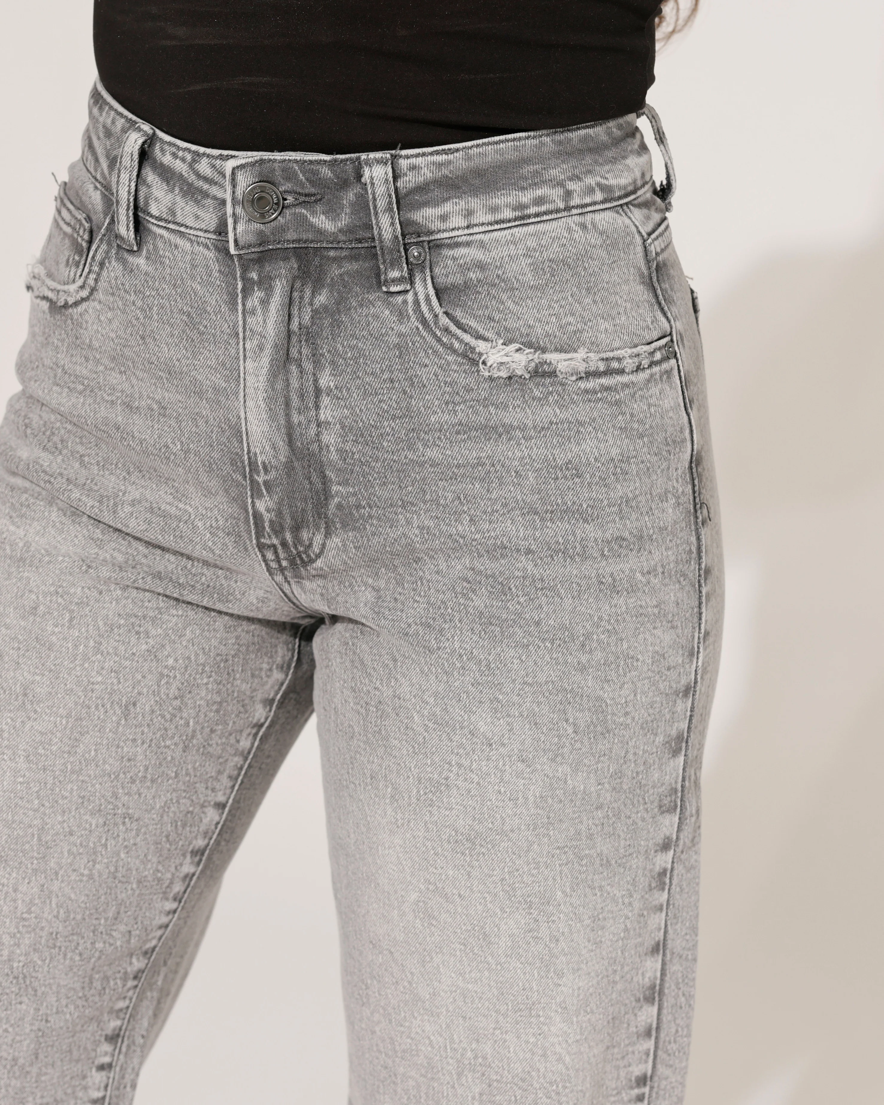 Queen Hearts | Barrel jeans Yazz-7 Grijs - Image 3