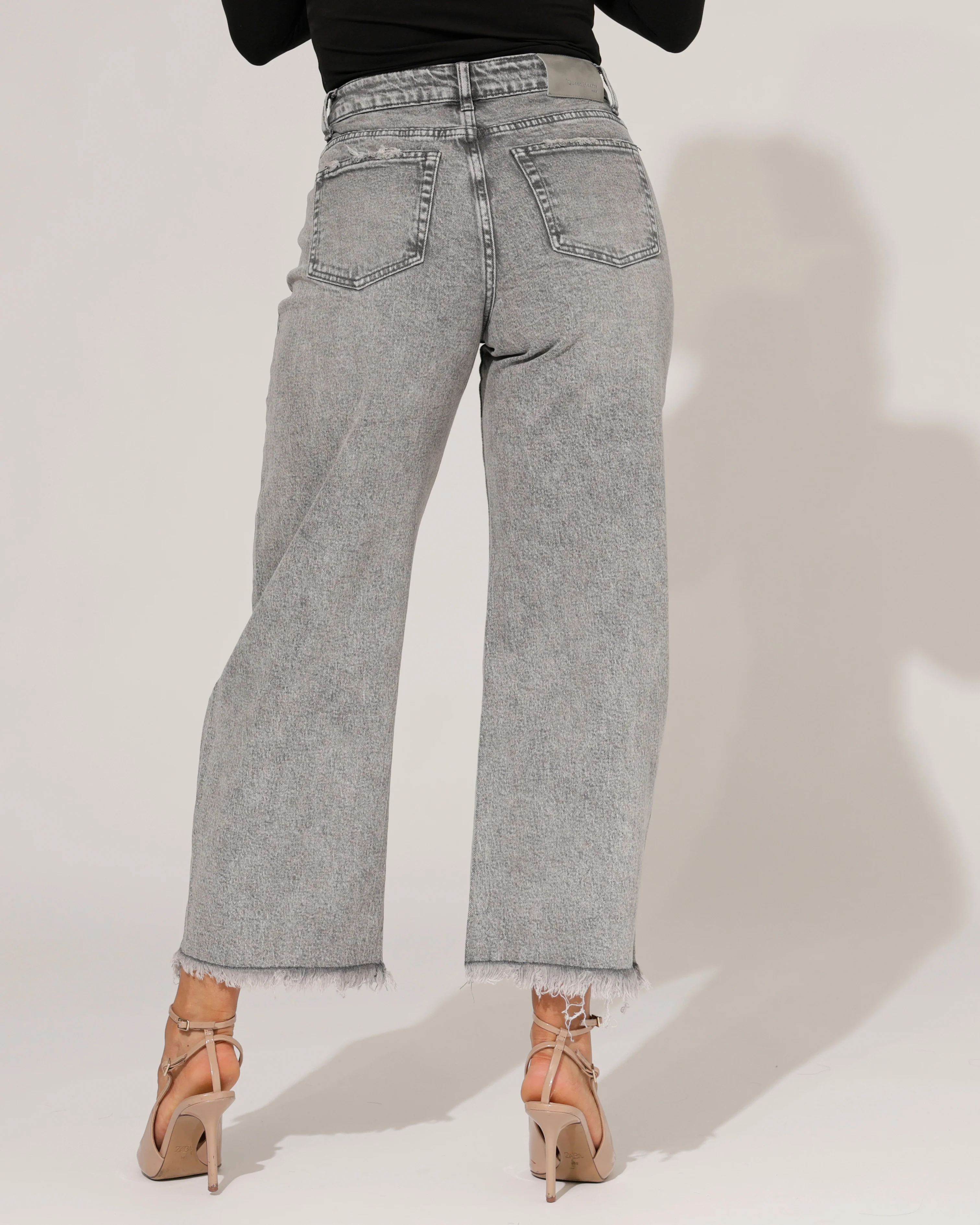 Queen Hearts | Barrel jeans Yazz-7 Grijs - Image 4