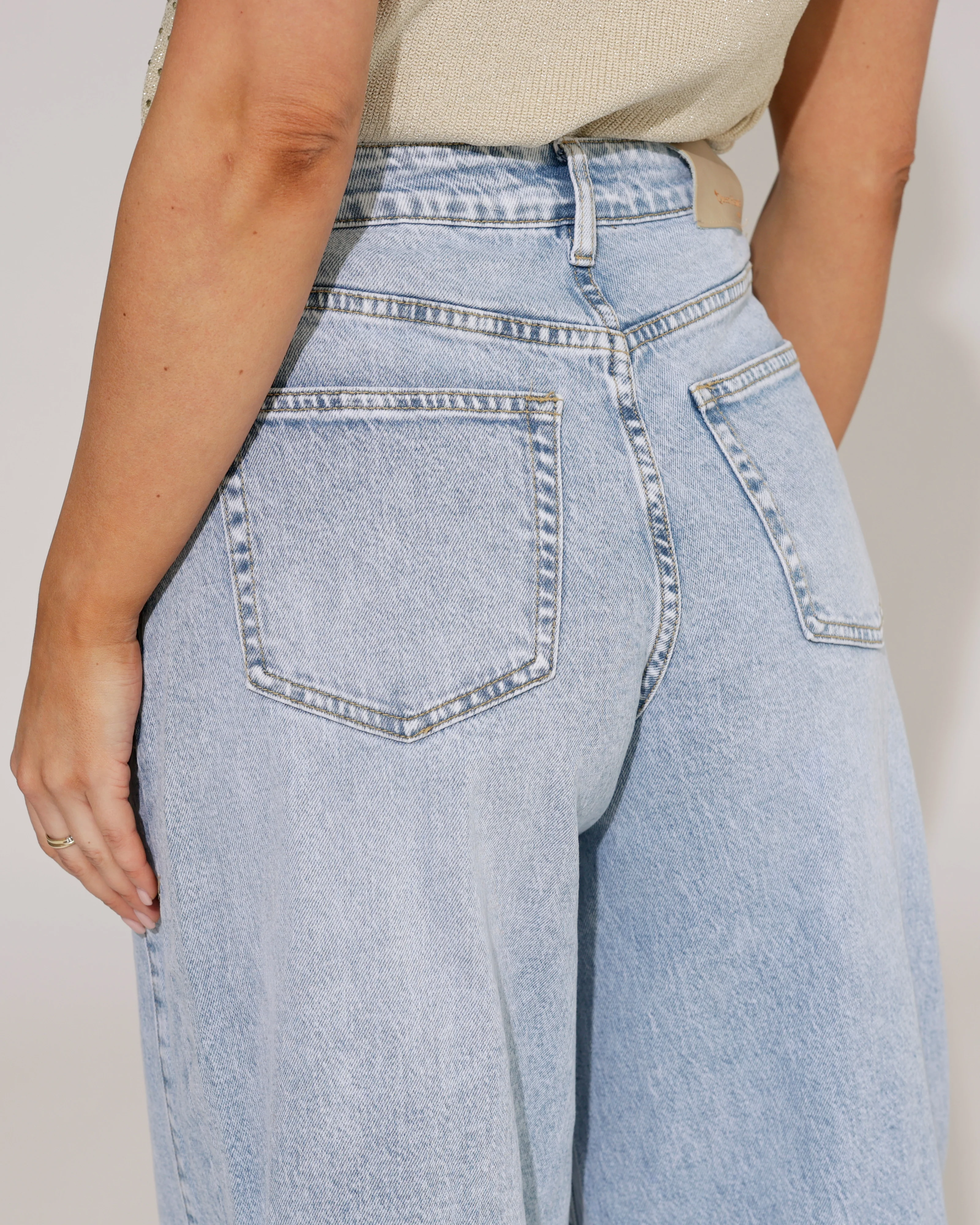 Queen Hearts | Extra wide leg jeans Maddy-1 Blauw - Image 3