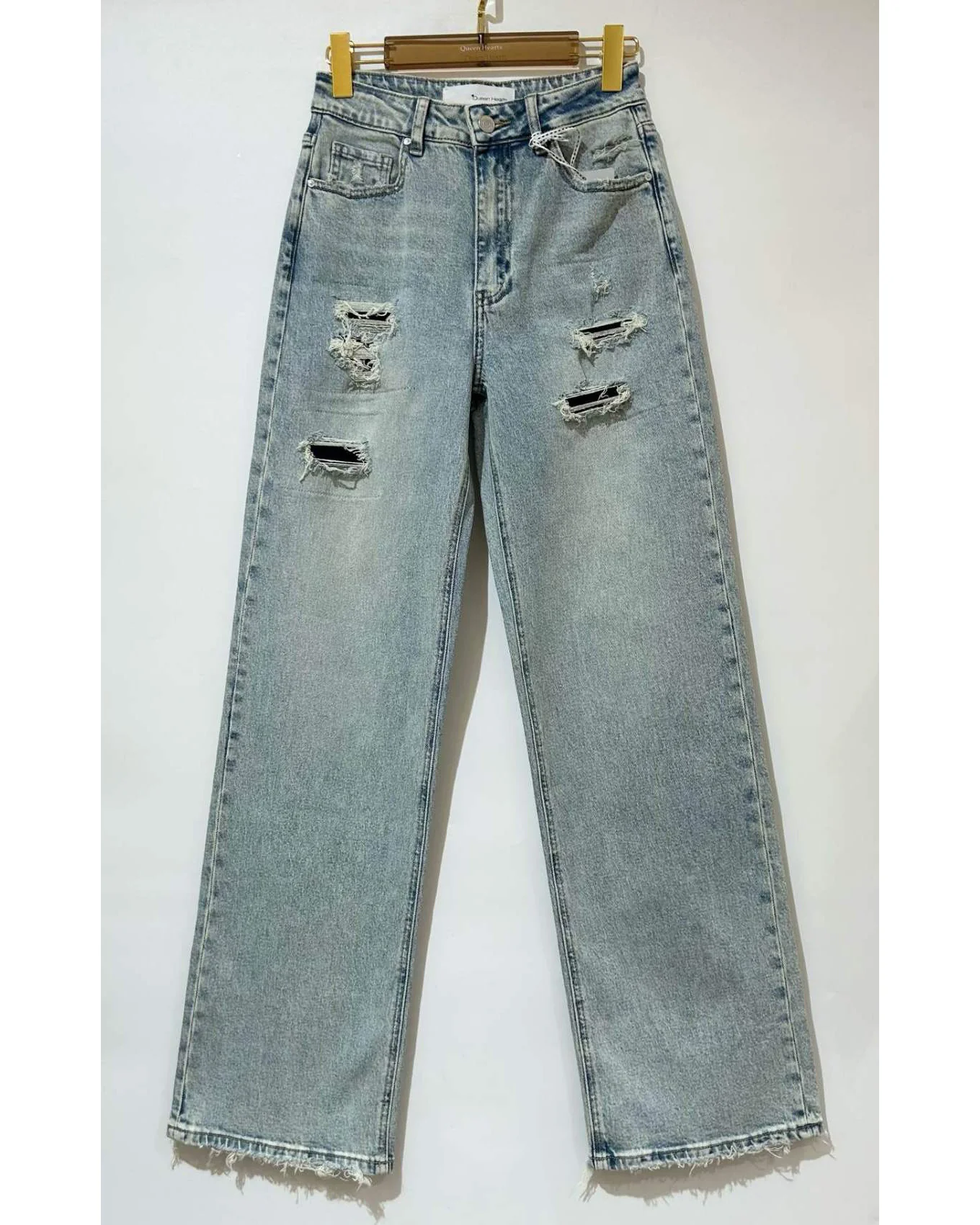 Queen Hearts | Wide leg jeans Janey Blauw