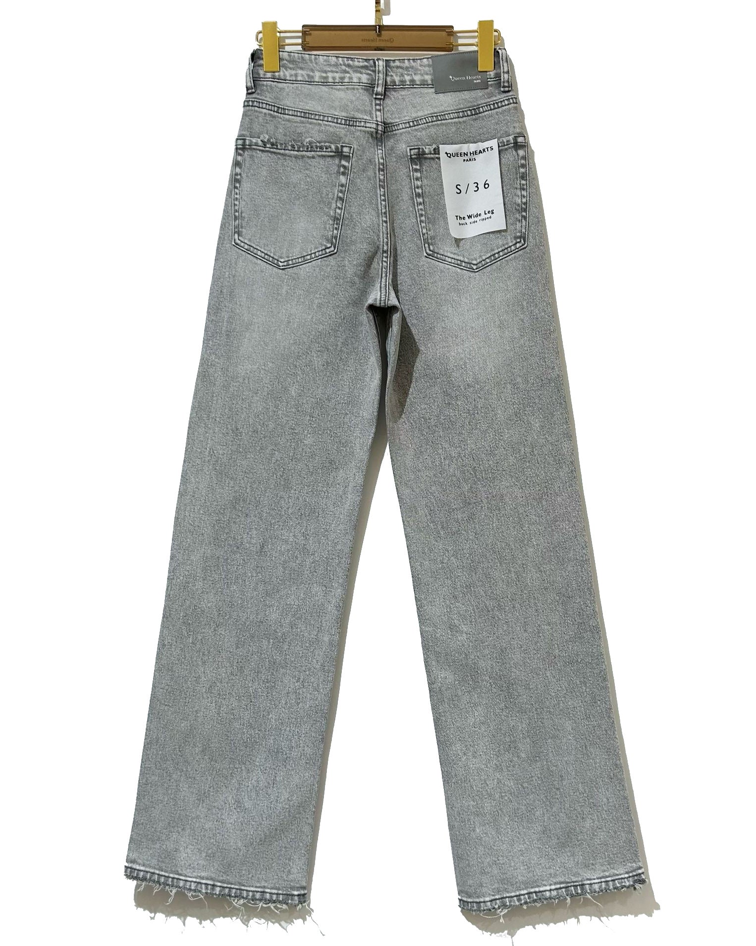 Queen Hearts | Wide leg jeans Janey Grijs - Image 2