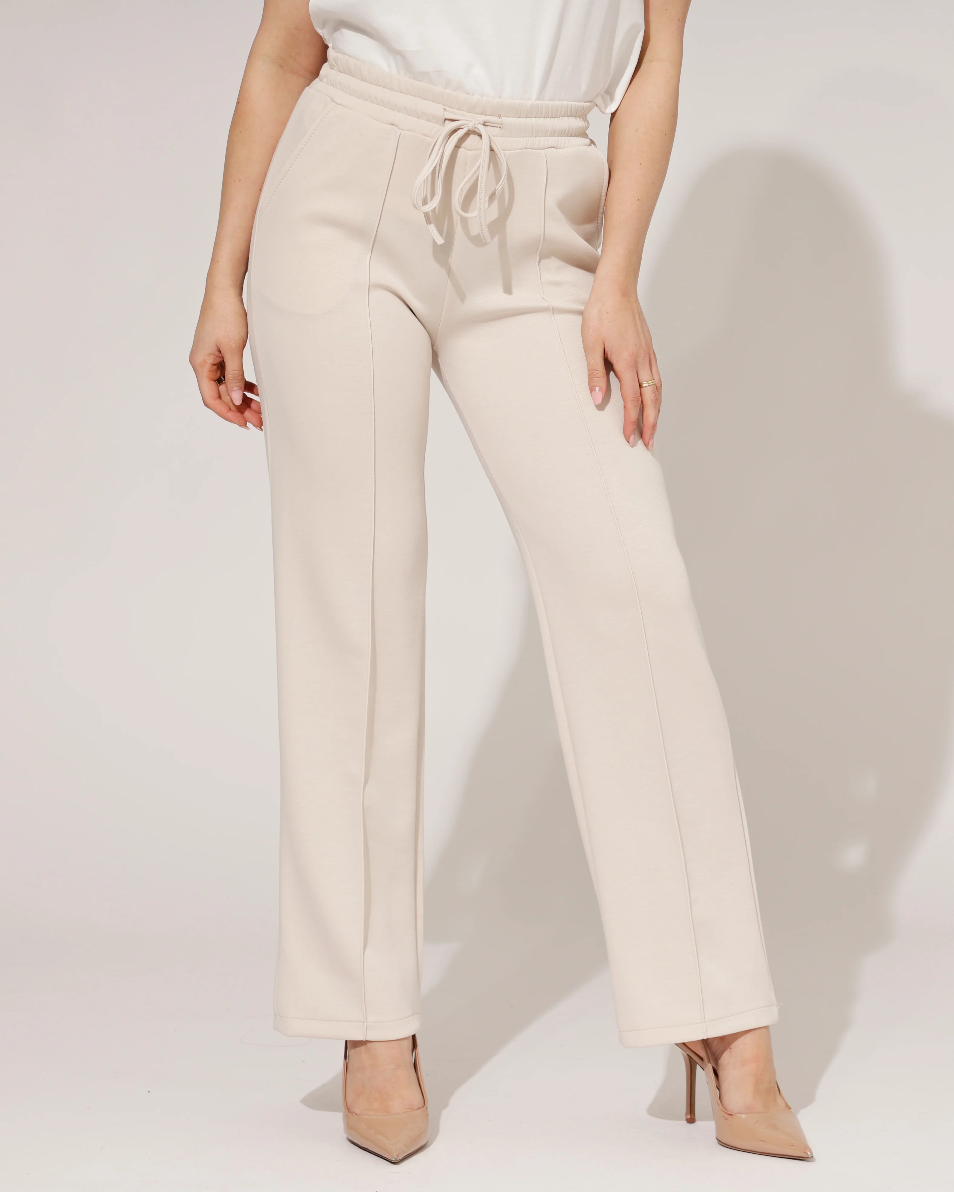 Rechte broek Marlot Beige