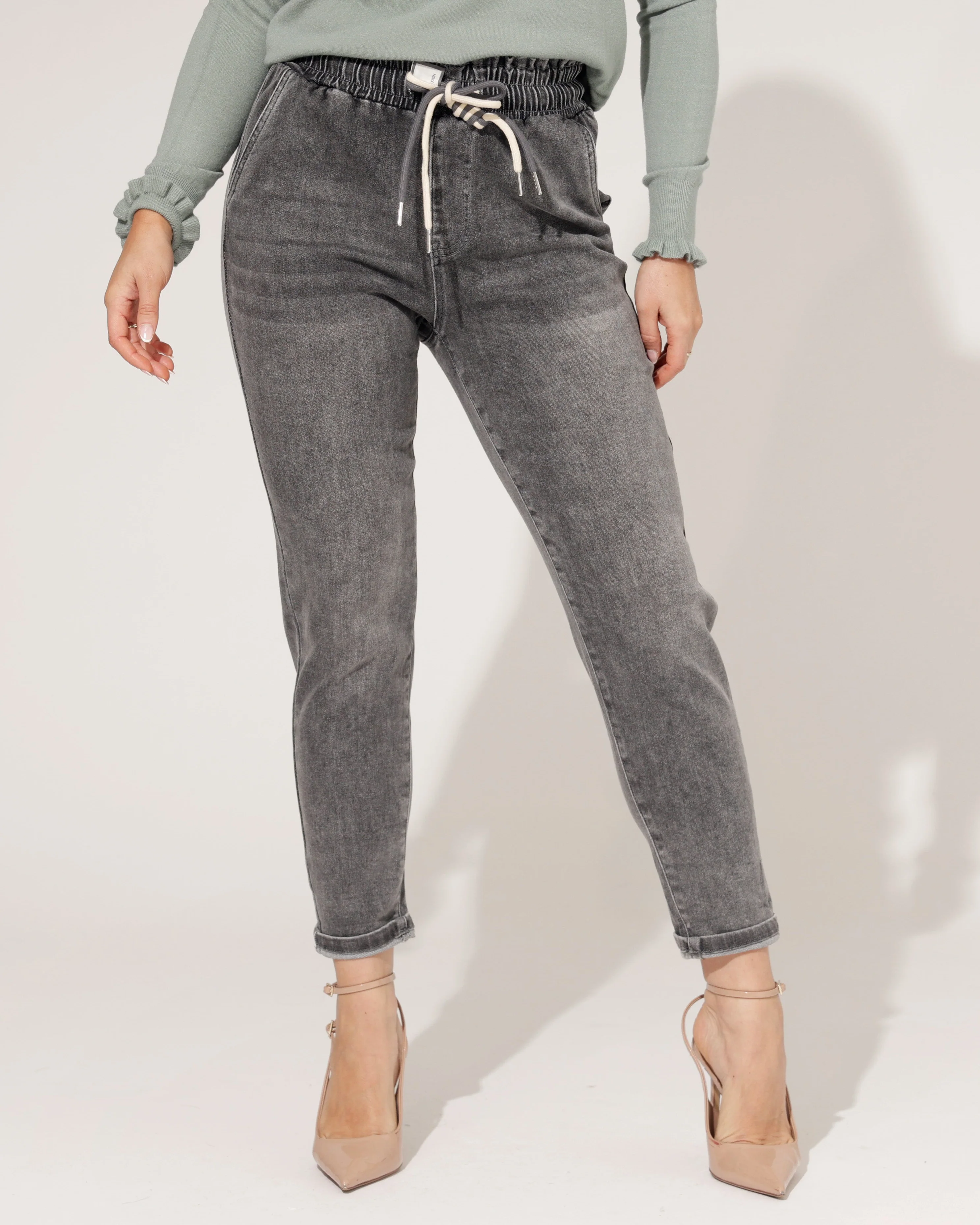 Redseventy | Mom jeans Mikky-11 Donkergrijs