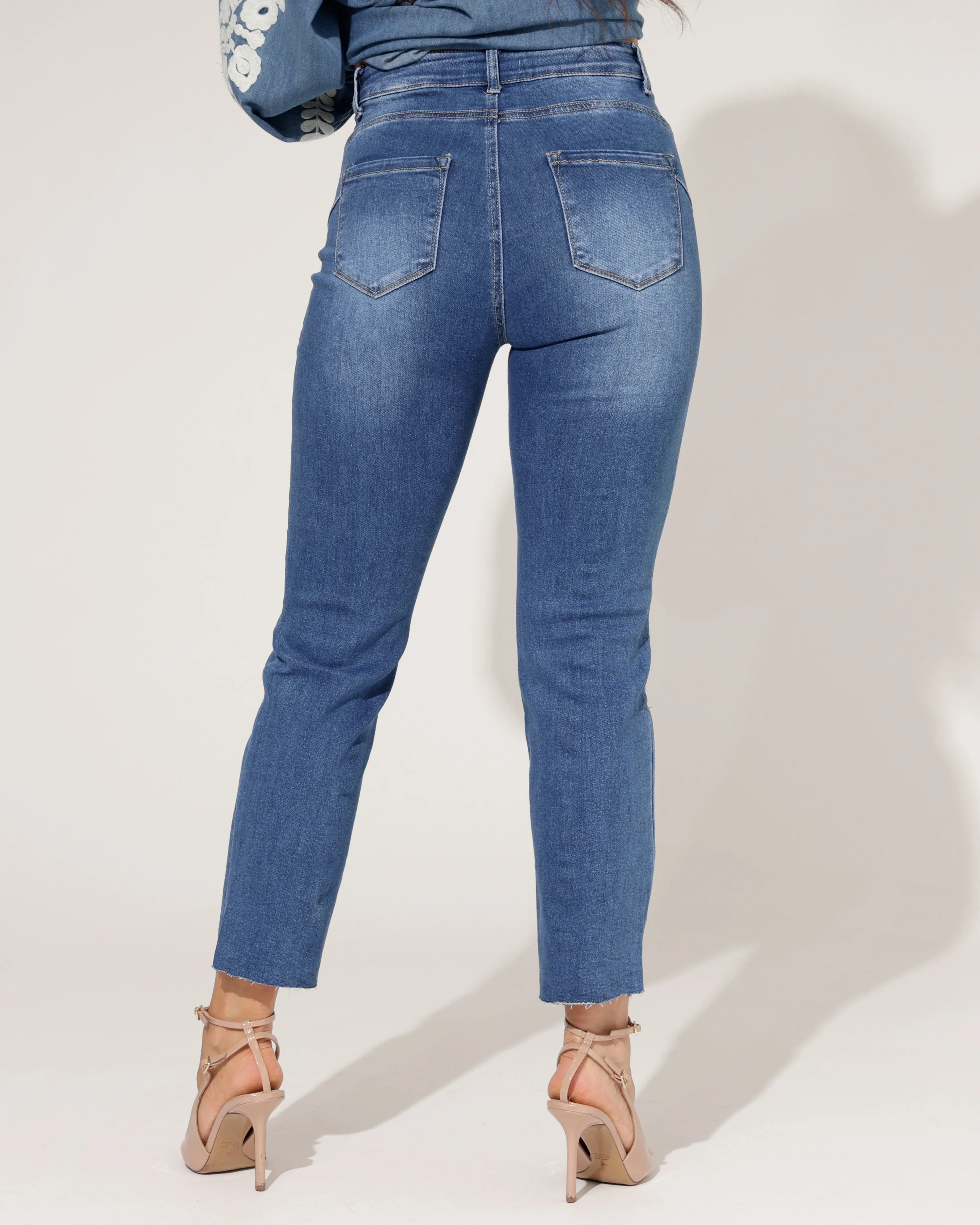 Redseventy | Mom jeans Pris-14 Blauw - Image 4