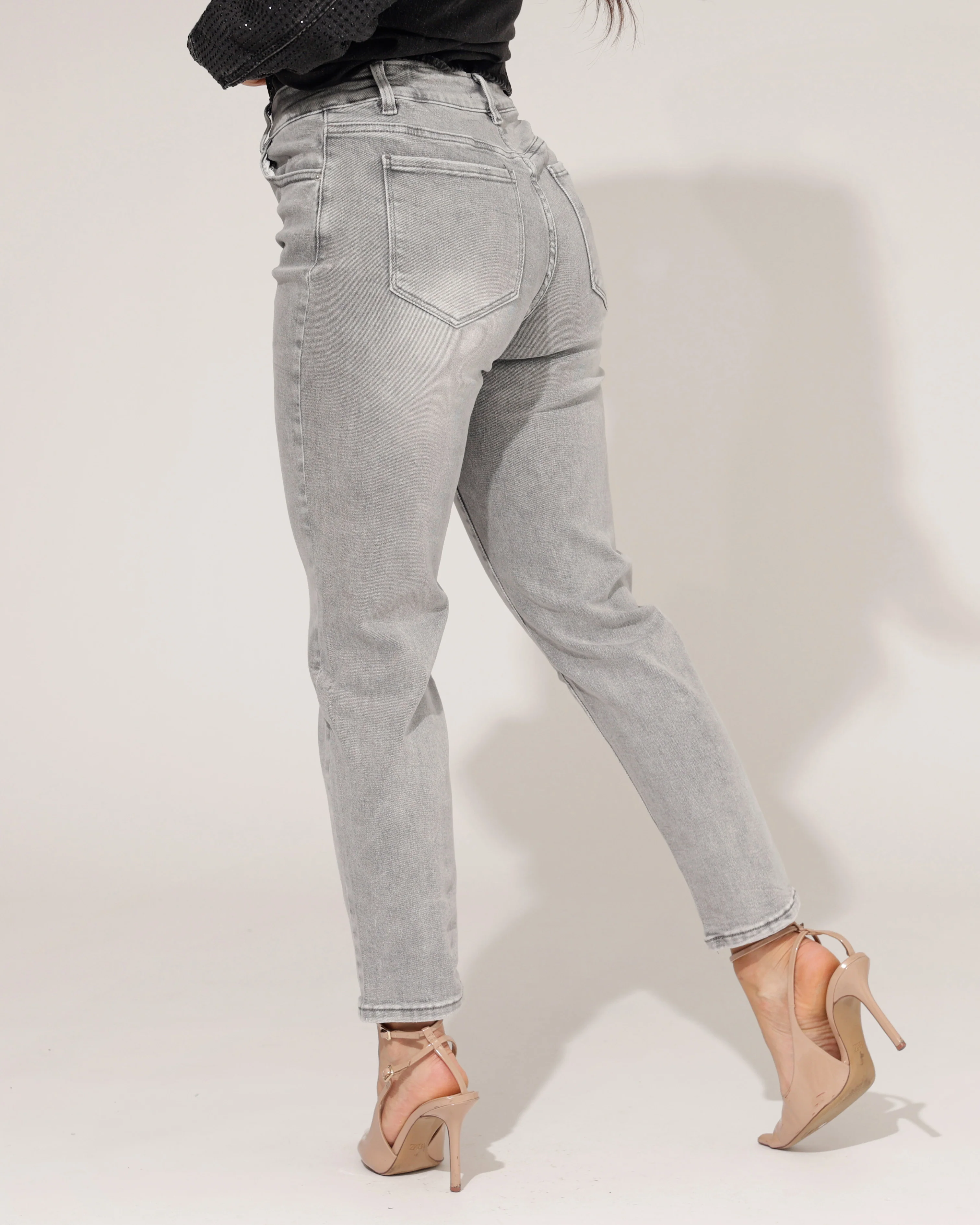 Redseventy | Mom jeans Pris-21 Grijs - Image 3