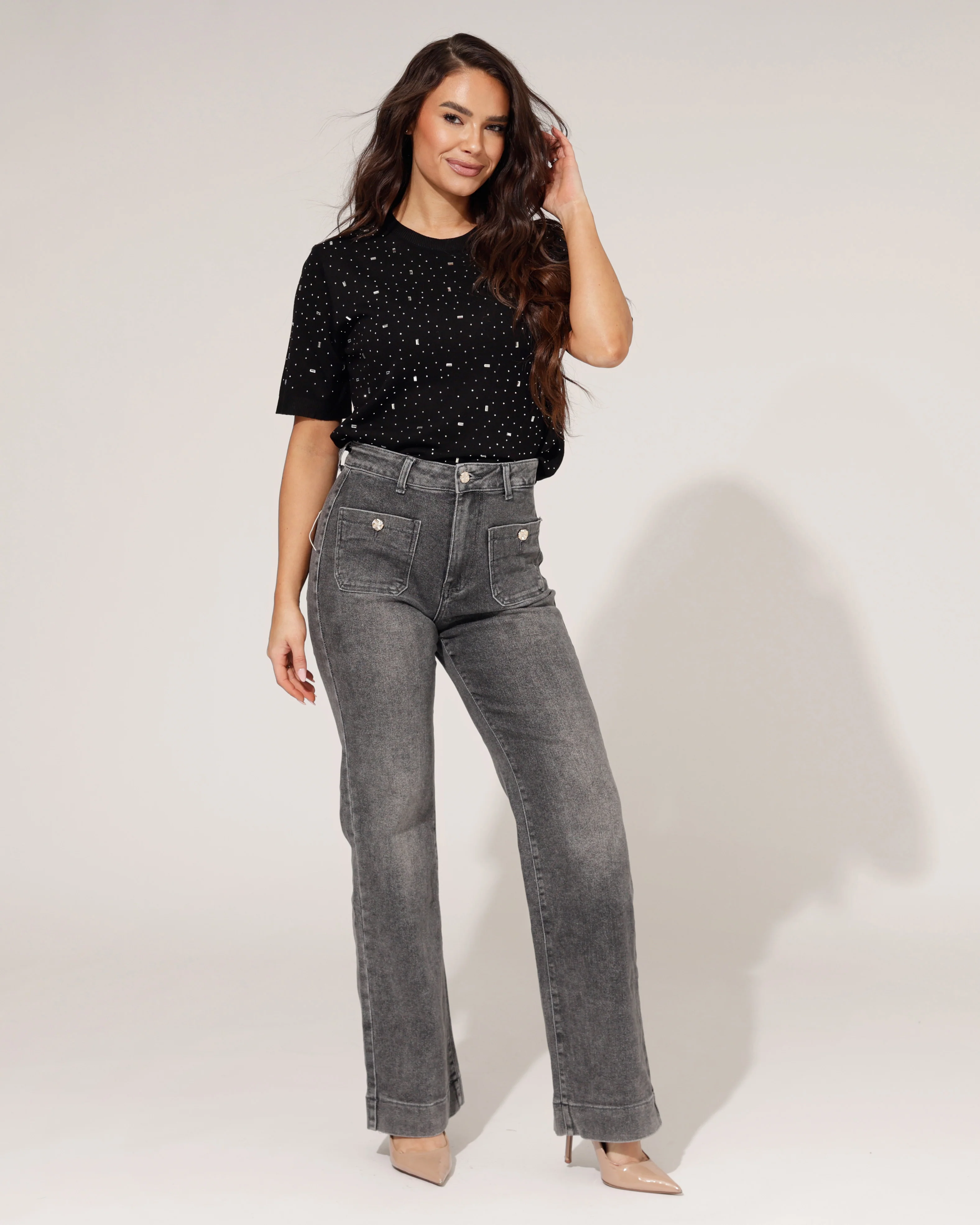 Redseventy | Wide Leg Jeans Belle-11 Grijs - Image 2