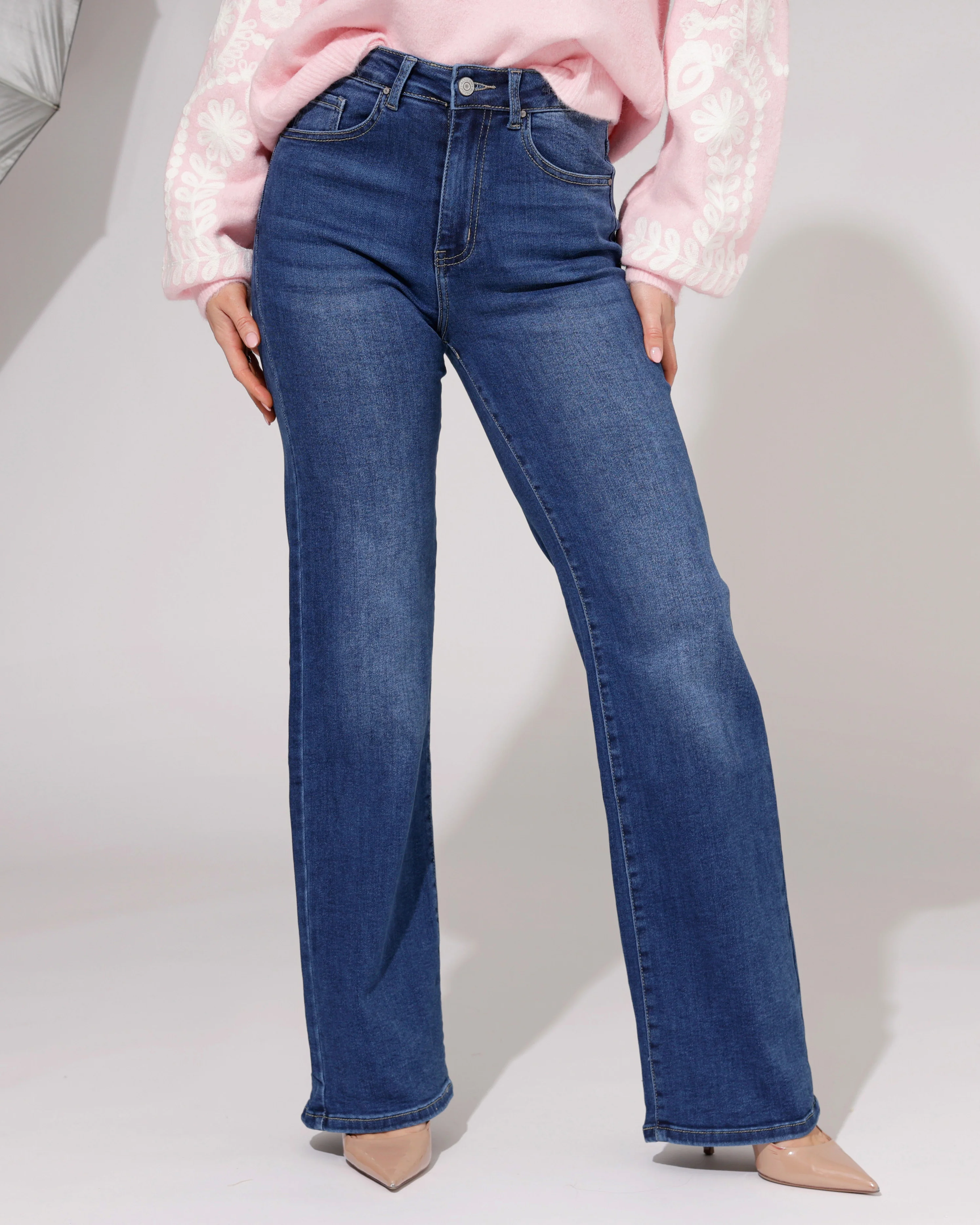 Redseventy | Wide leg jeans Reza-14 Blauw