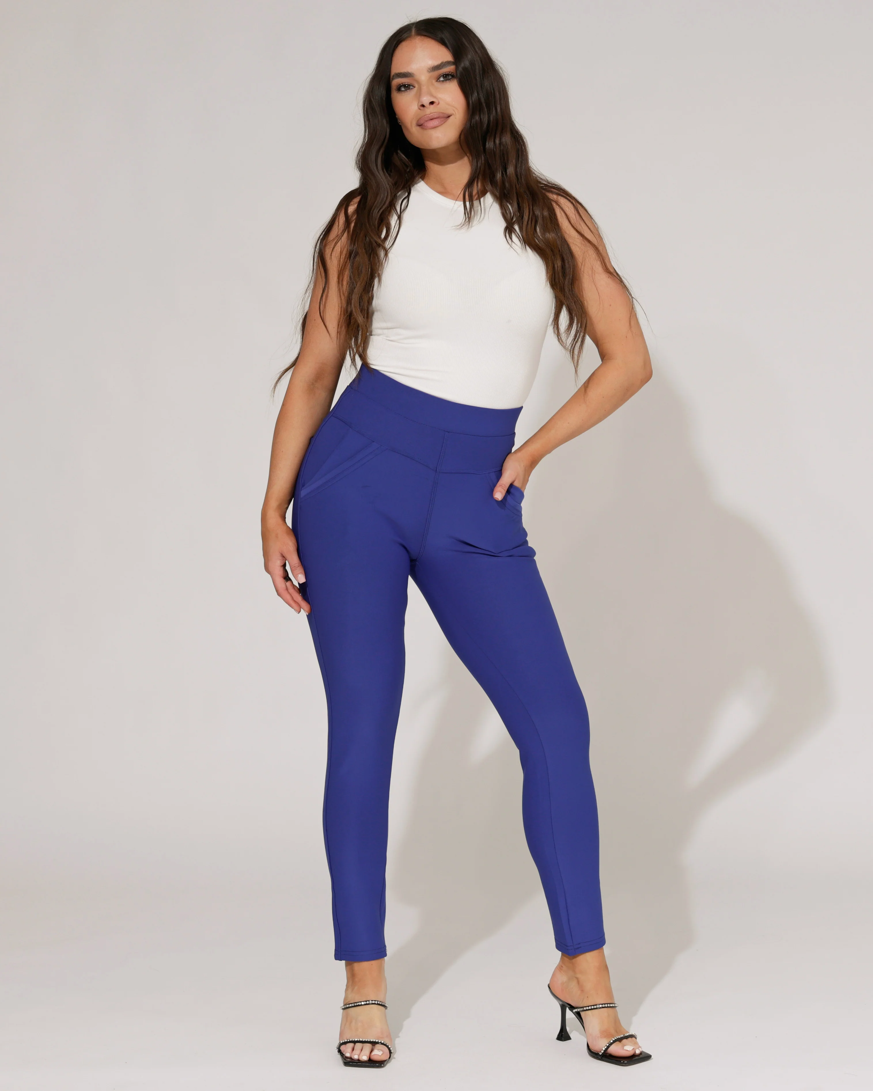Stretch broek Tess Kobalt - Image 3