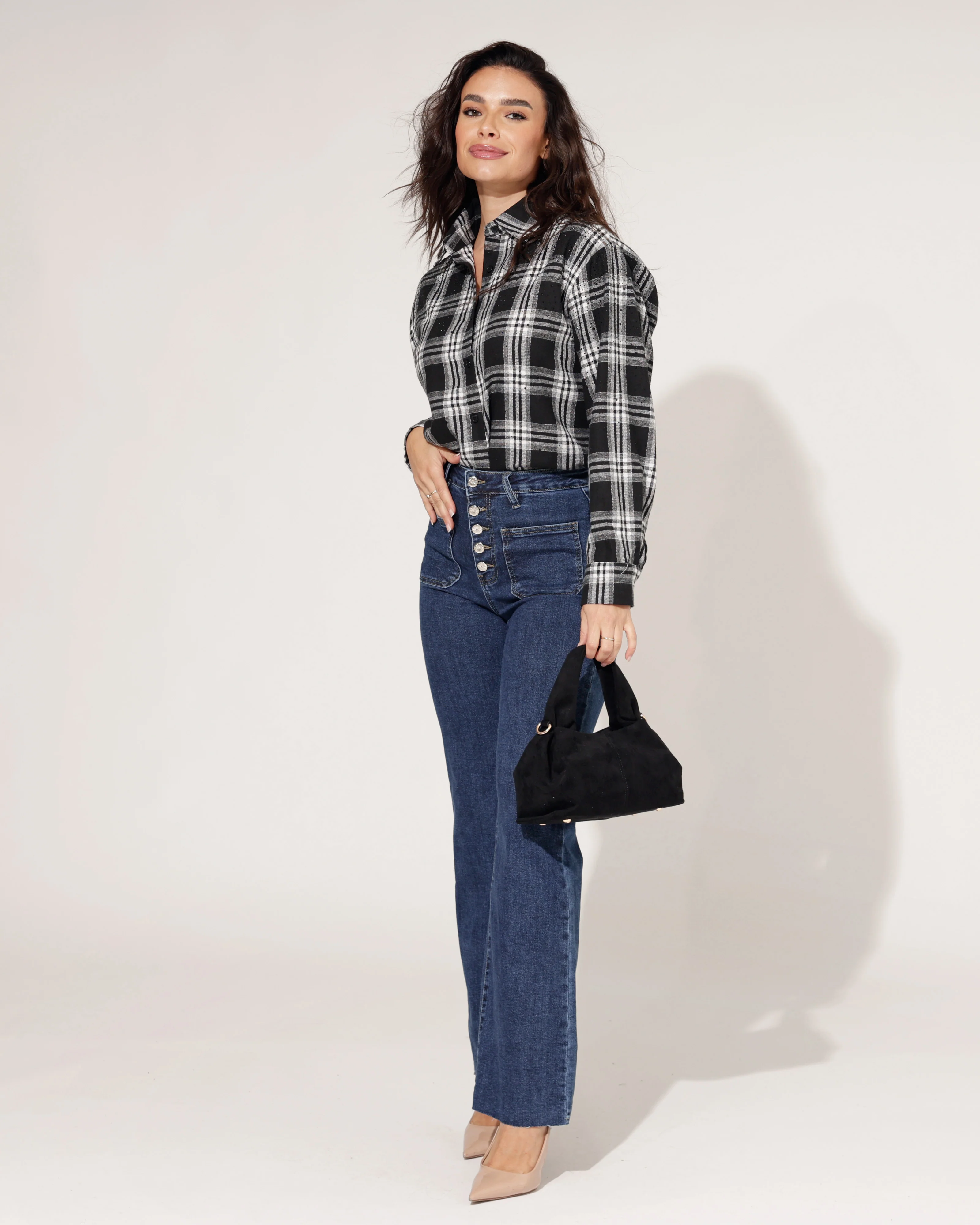 Suede-look Schoudertas Amy Zwart