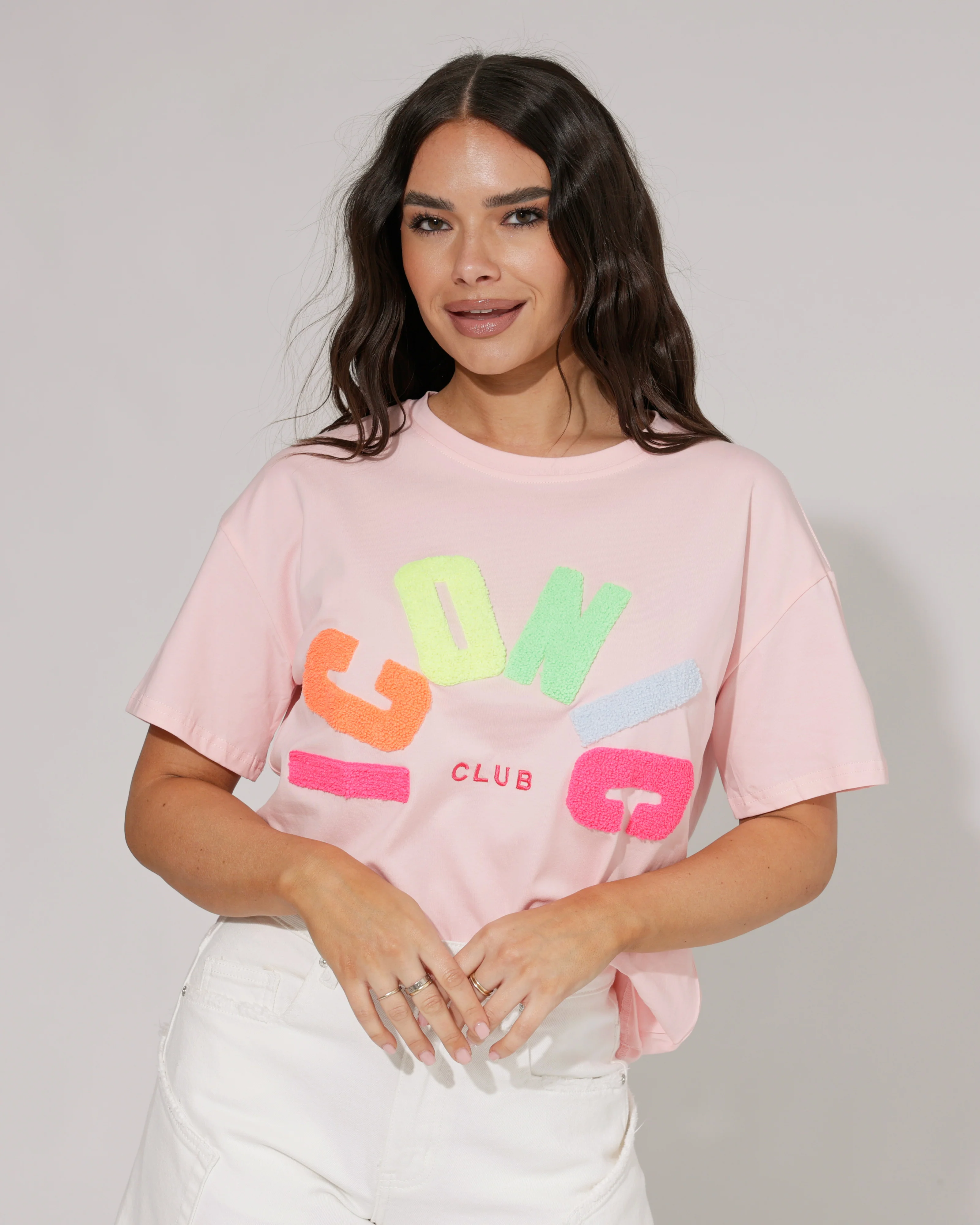 T-shirt Iconic club Lichtroze