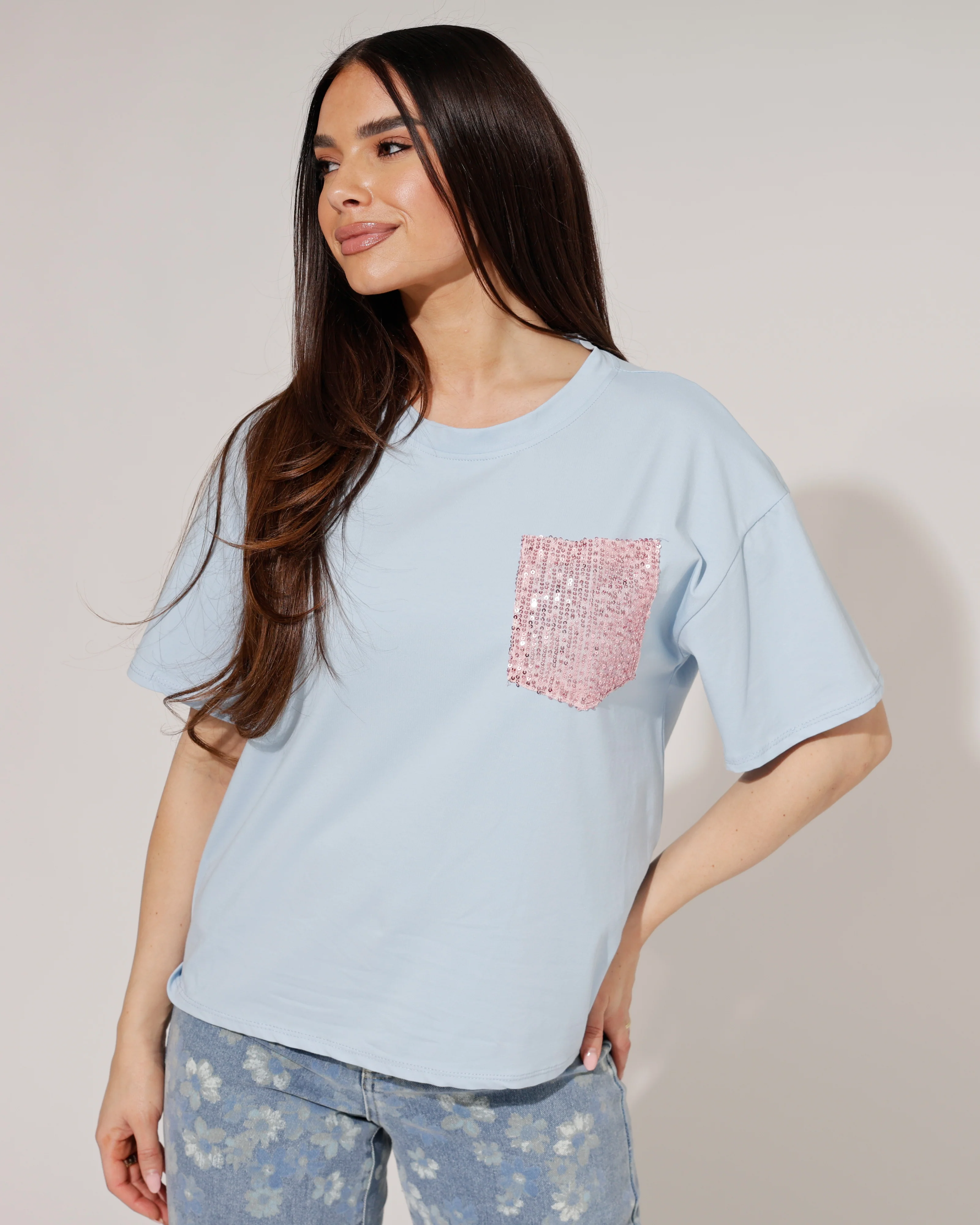 T-shirt Joney Lichtblauw - Image 2