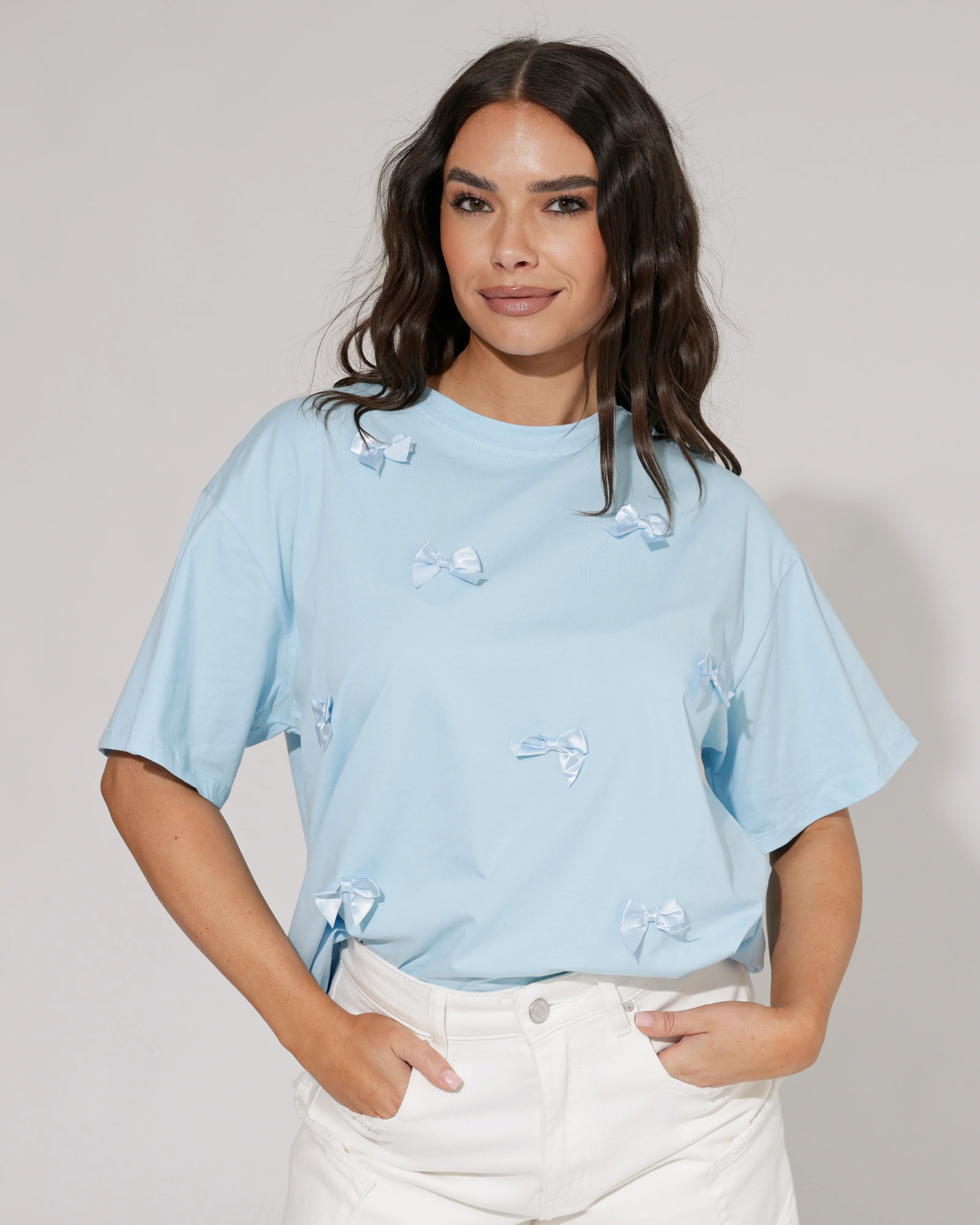 T-shirt met strikjes Noe Blauw - Image 3