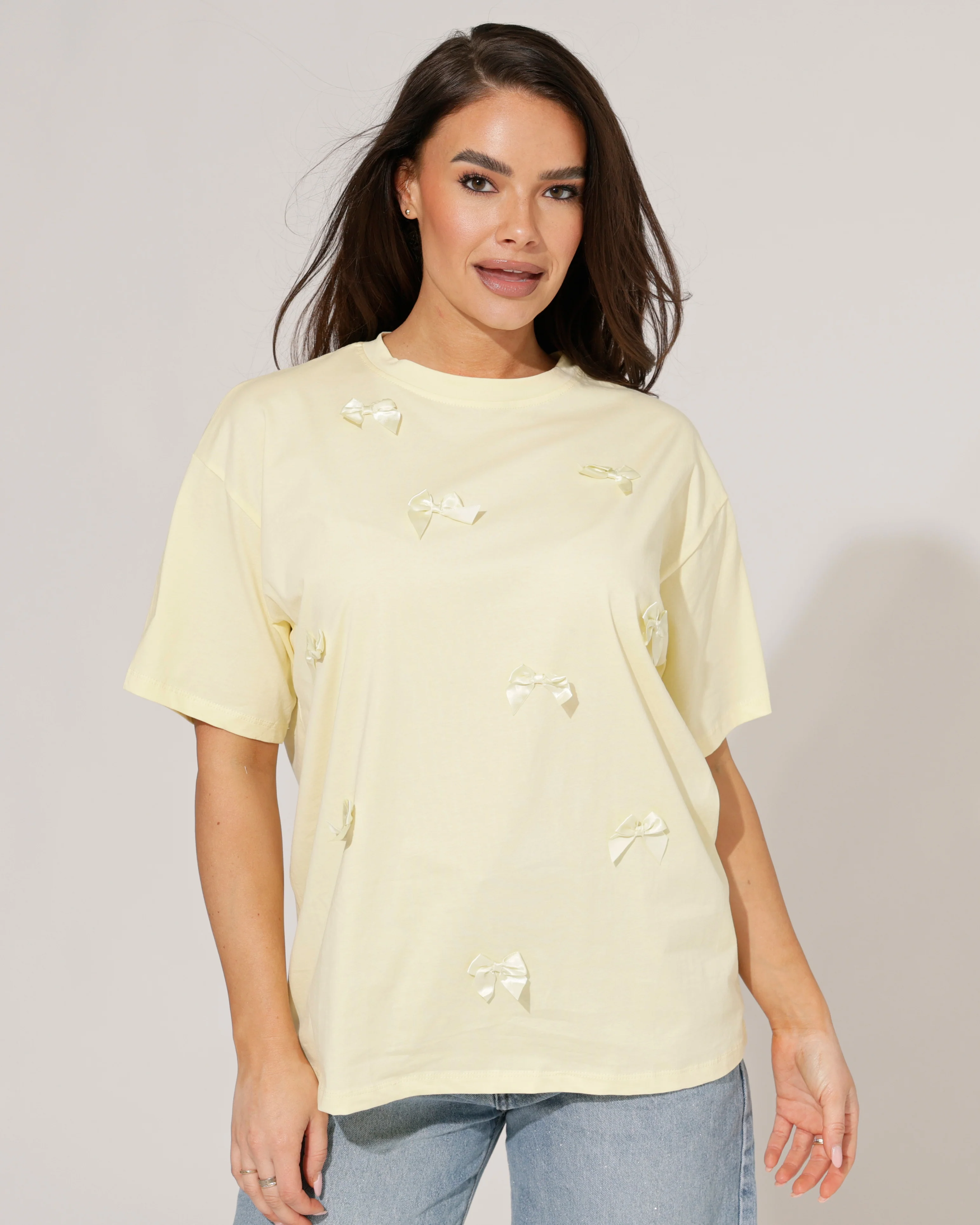 T-shirt met strikjes Noe Geel - Image 3