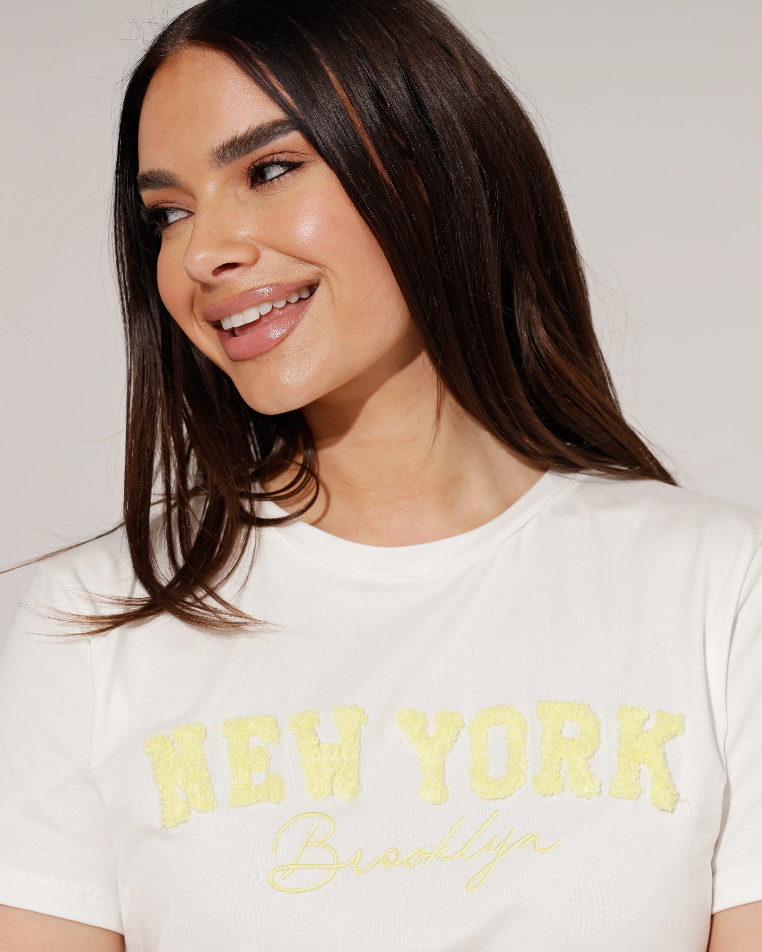 T-shirt New York Wit/ Geel - Image 4