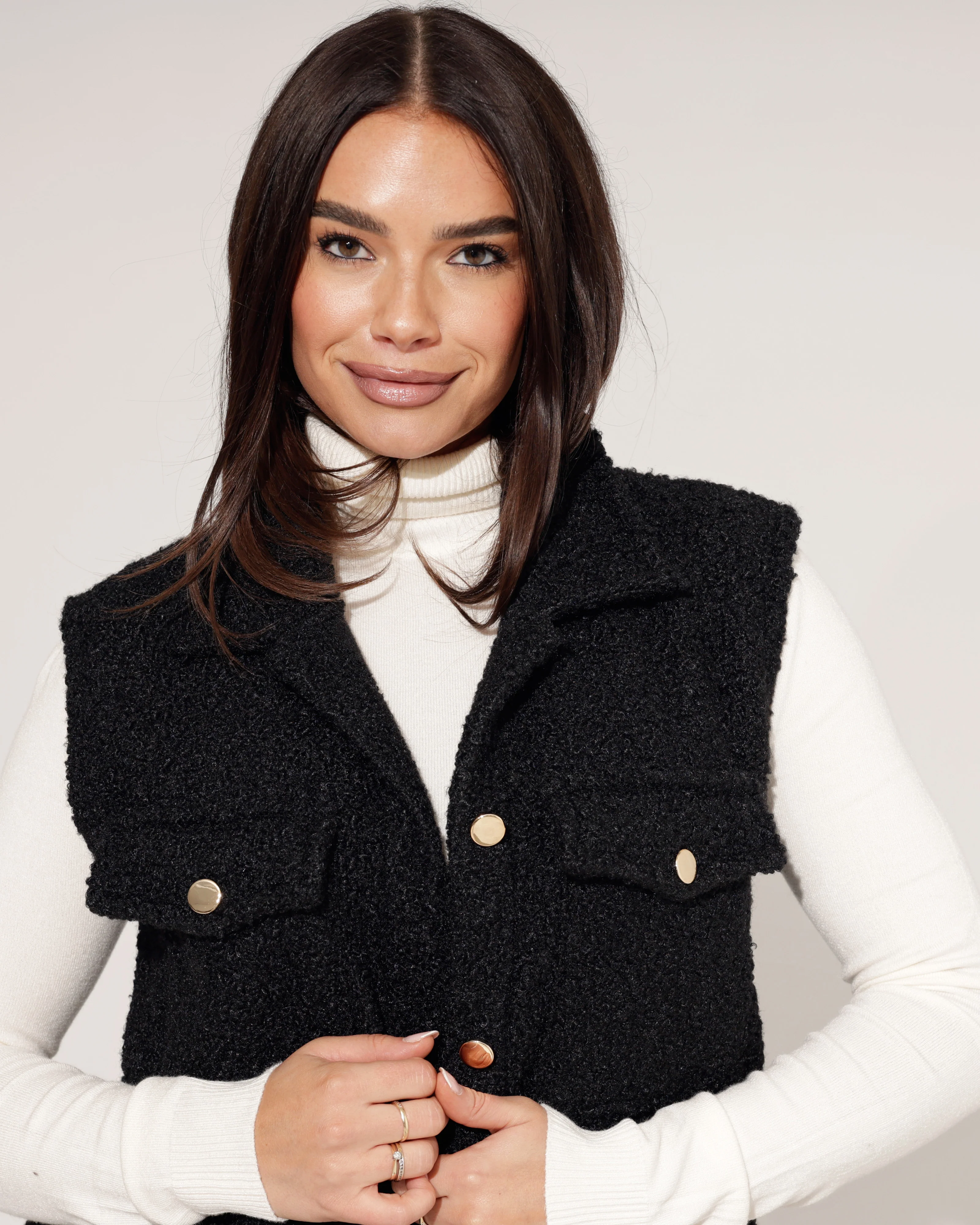 Teddy Gilet Nomae Zwart - Image 3