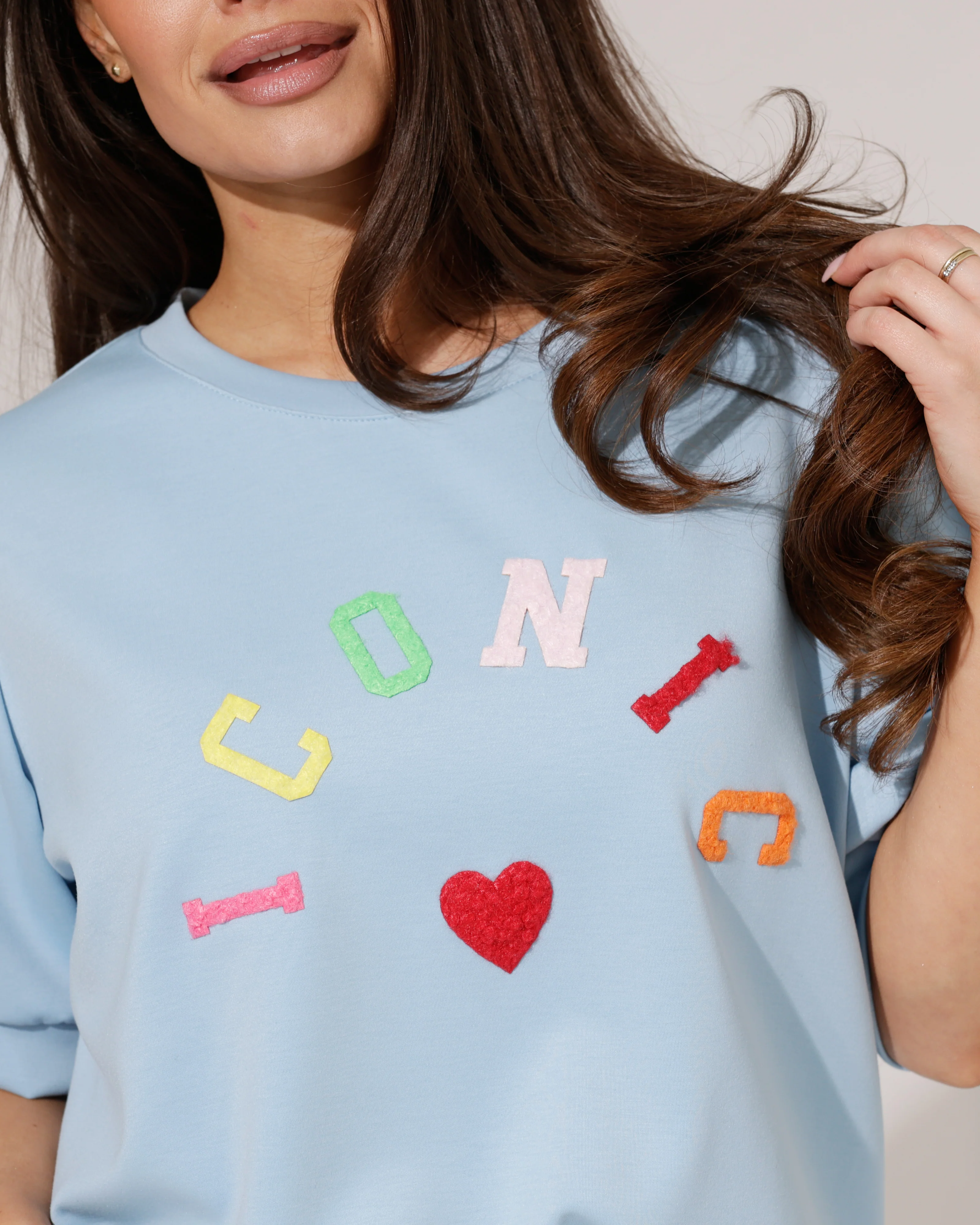 Top Iconic met hart Lichtblauw - Image 3
