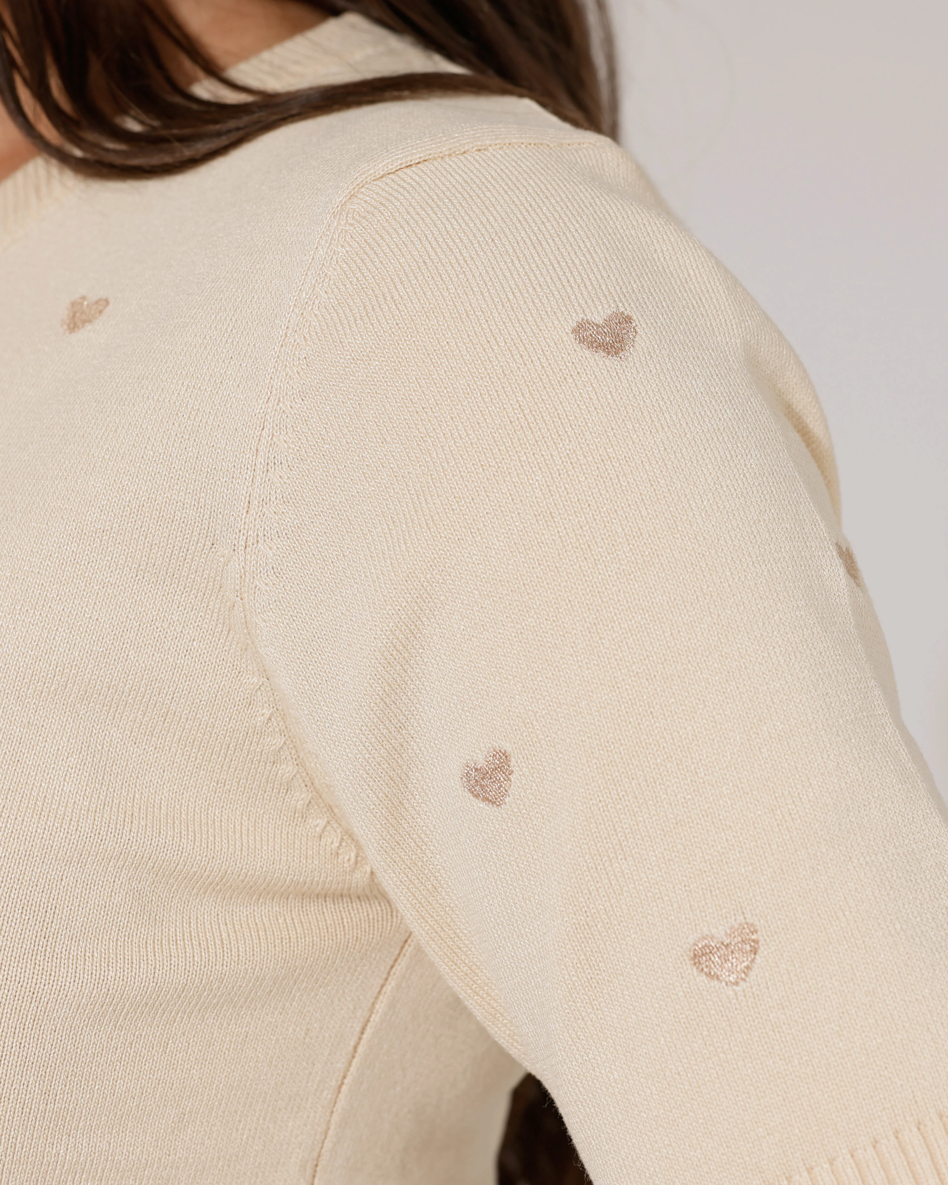 Top met hartjes Mika Beige - Image 4