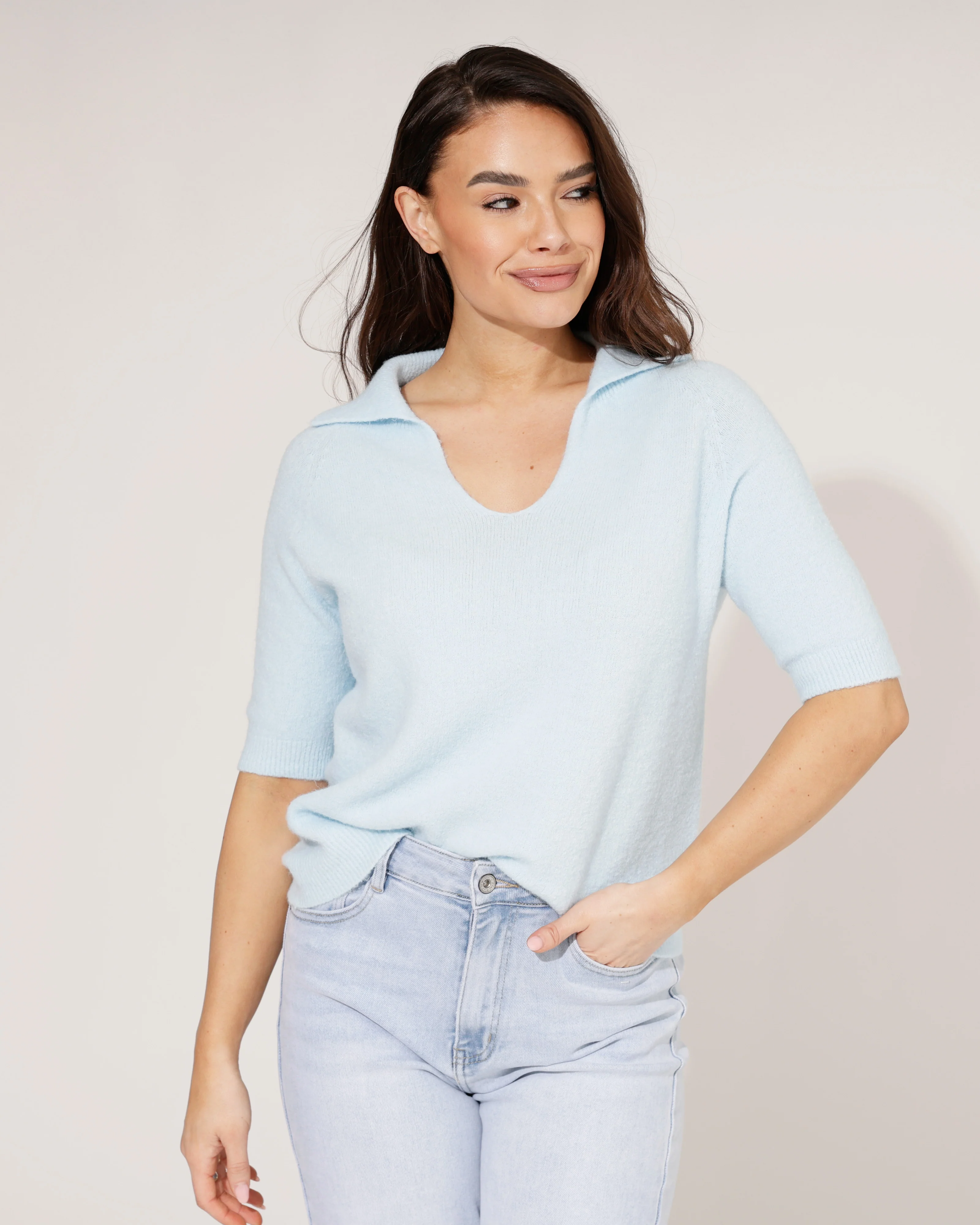 Top Sherin Lichtblauw