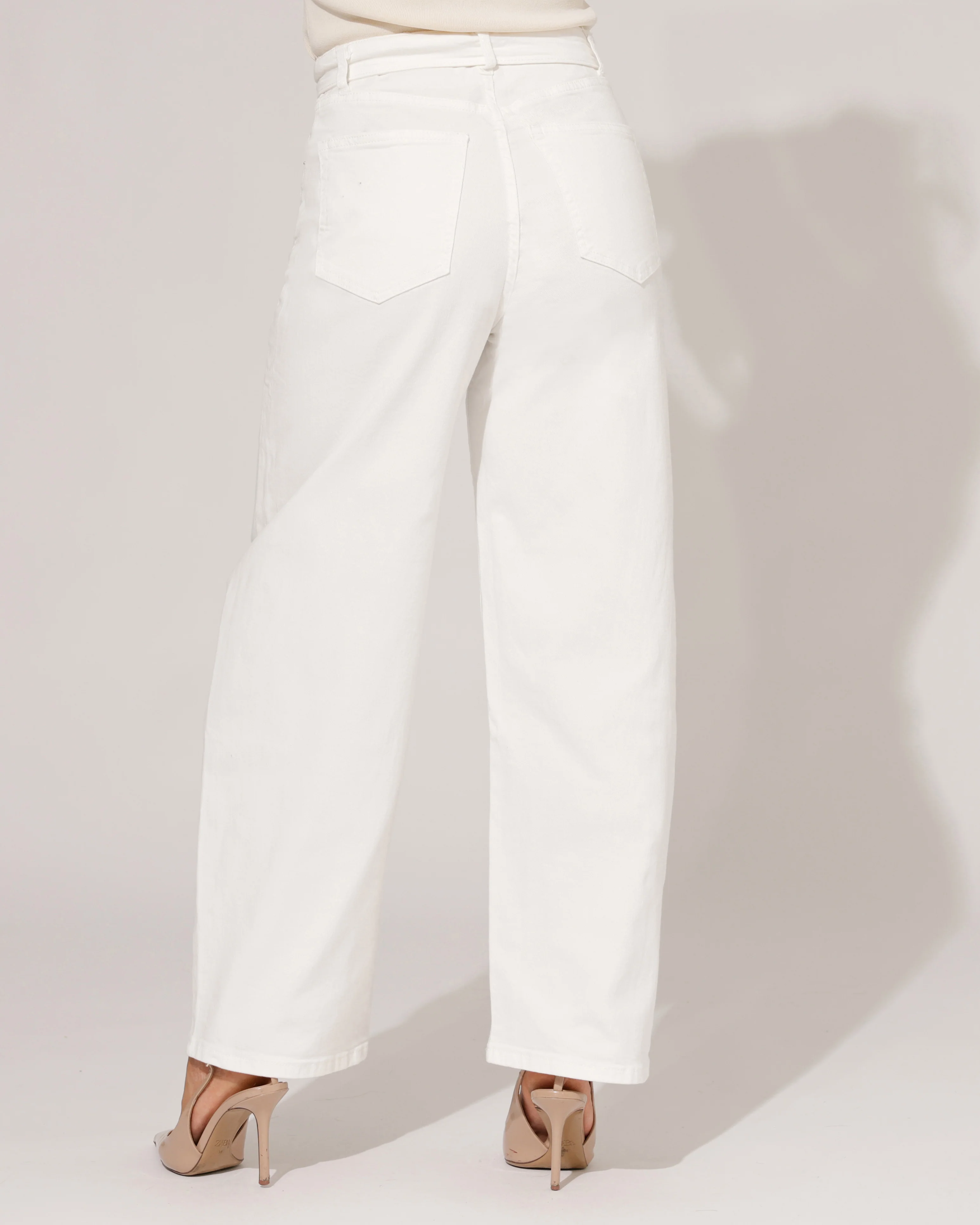 VS Miss | Barrel jeans omslag Elin Wit - Image 2