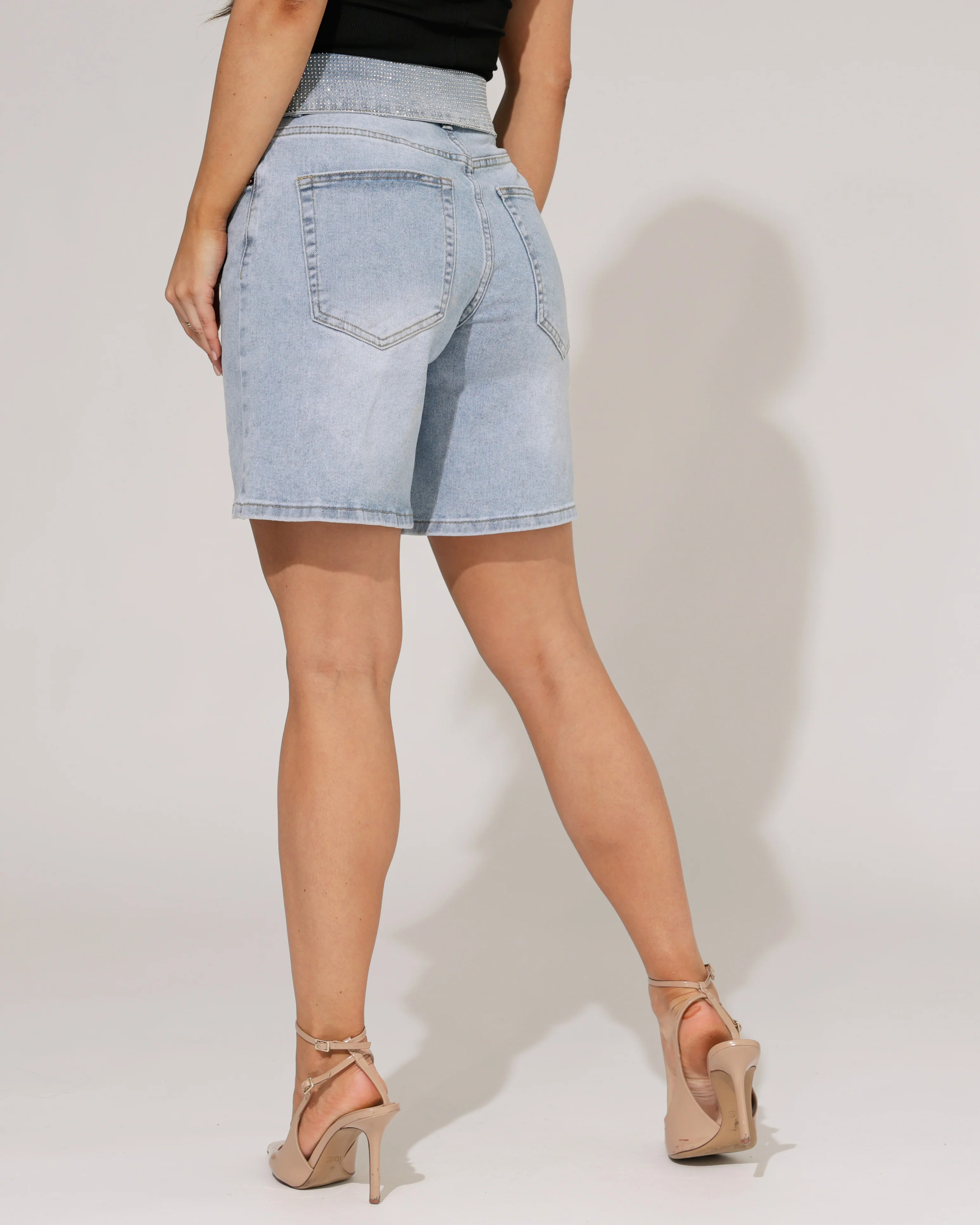 VS Miss | Short met strass omslag Yola Blauw - Image 2