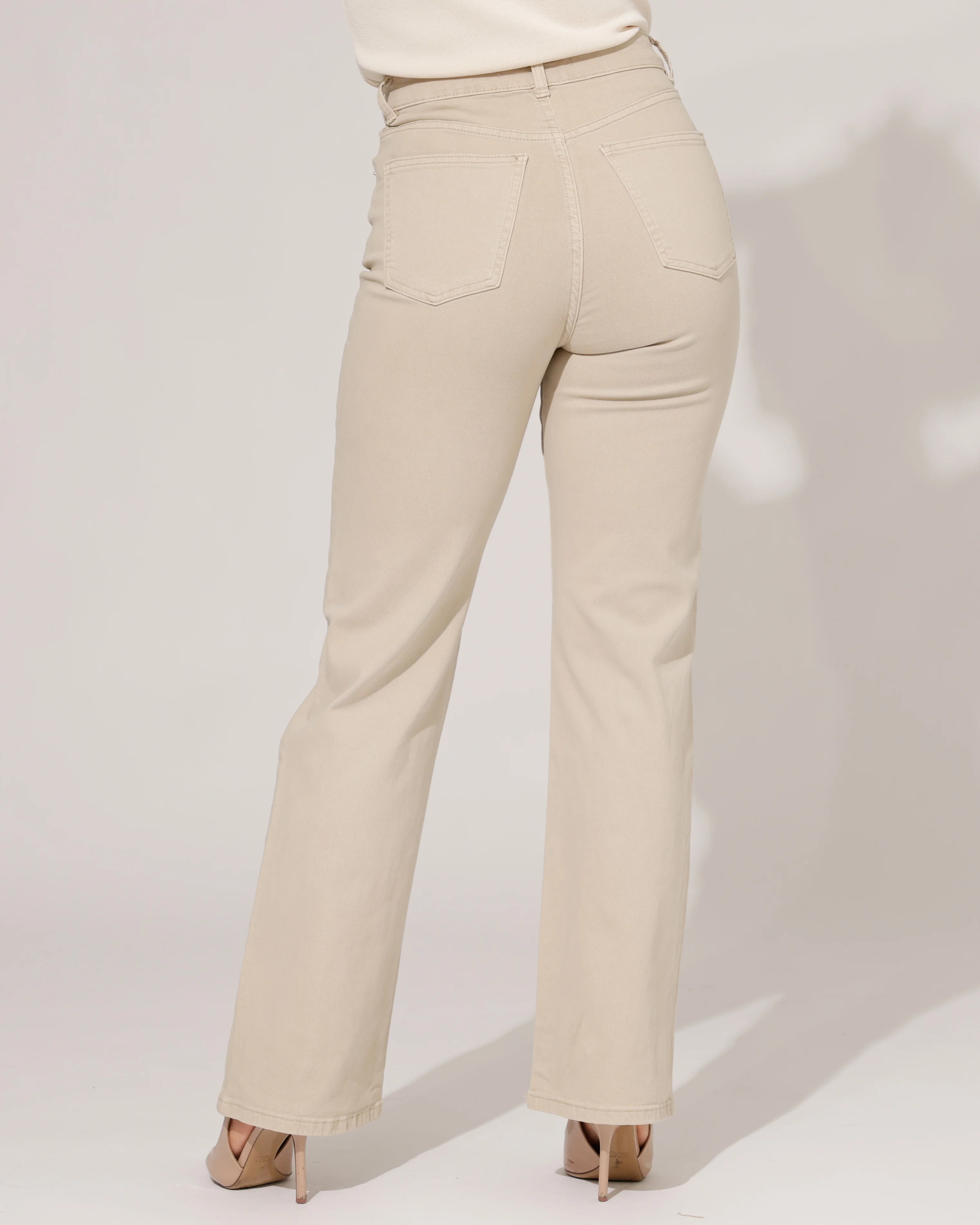 VS Miss | Wide leg jeans Lynn-10 Beige - Image 3
