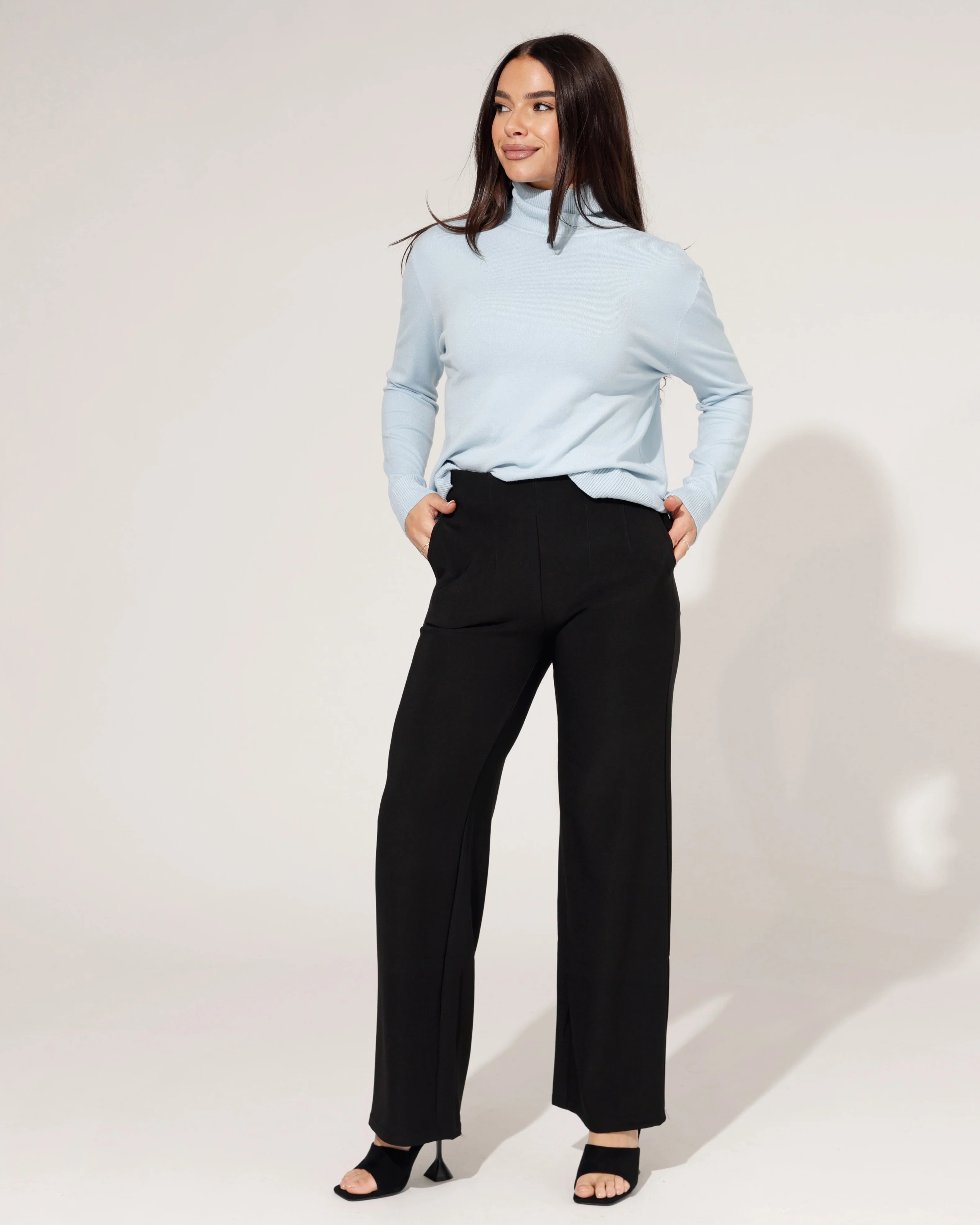 Wide leg broek Molley Zwart