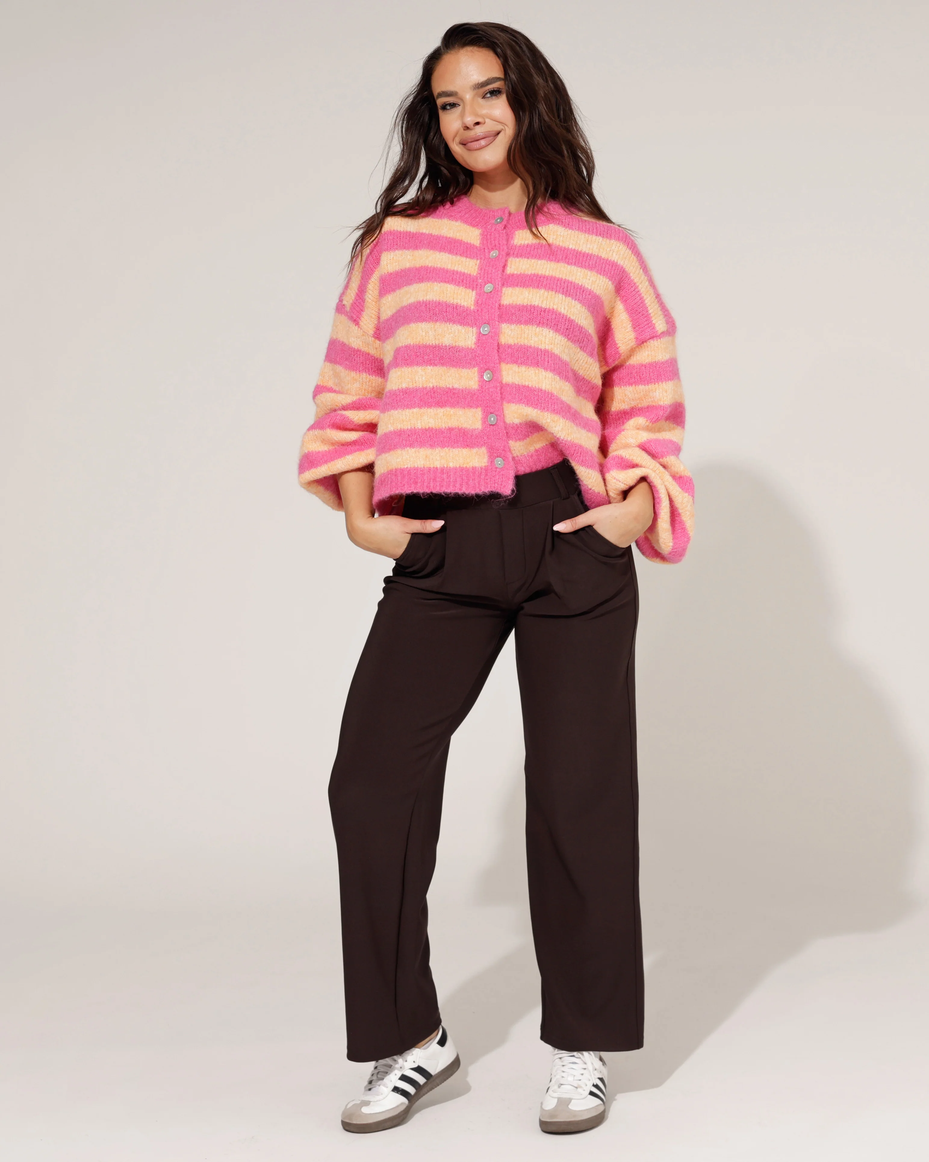 Wide leg broek Quinn Donkerbruin - Image 2