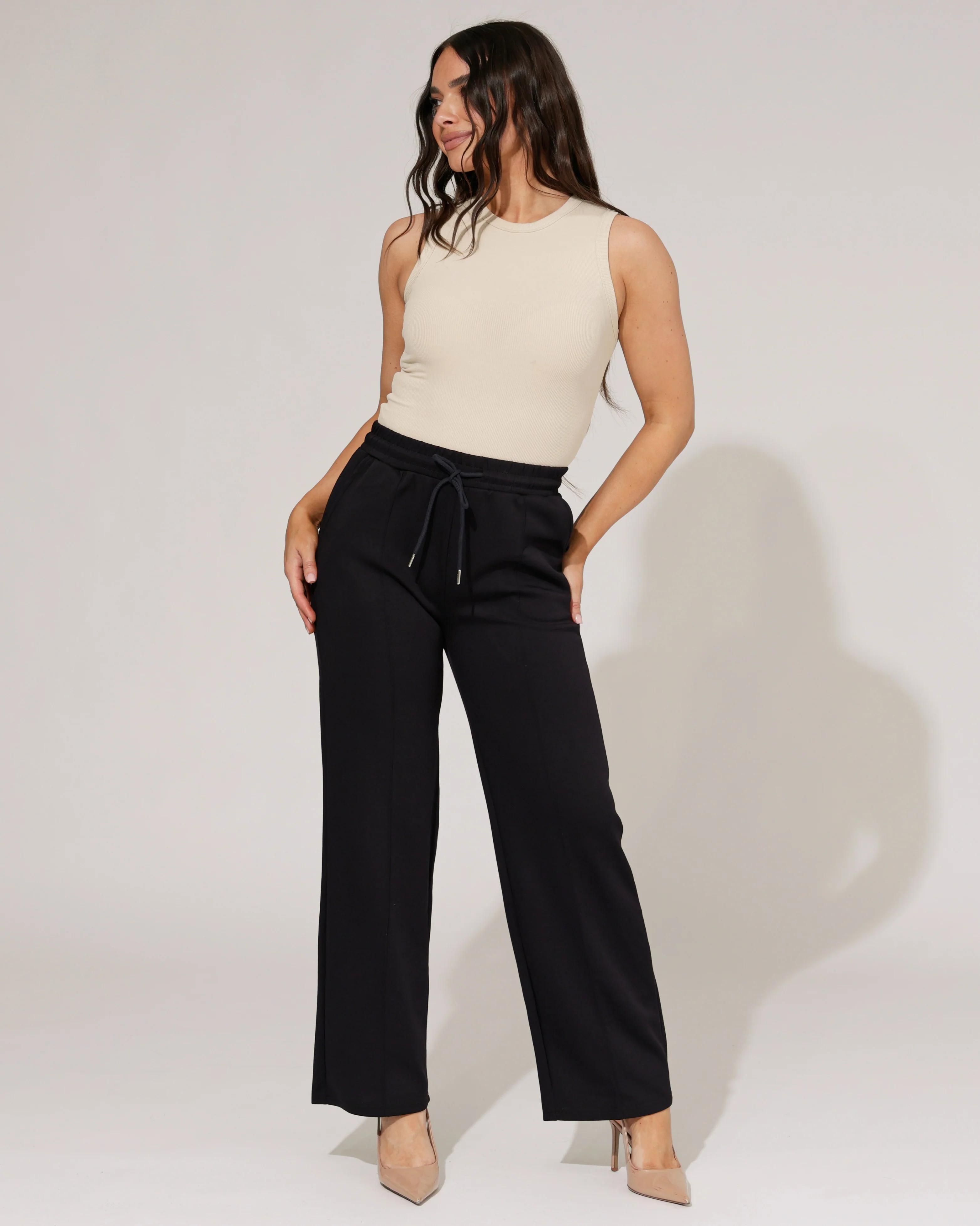 Wide leg broek Rozaly Donkerblauw