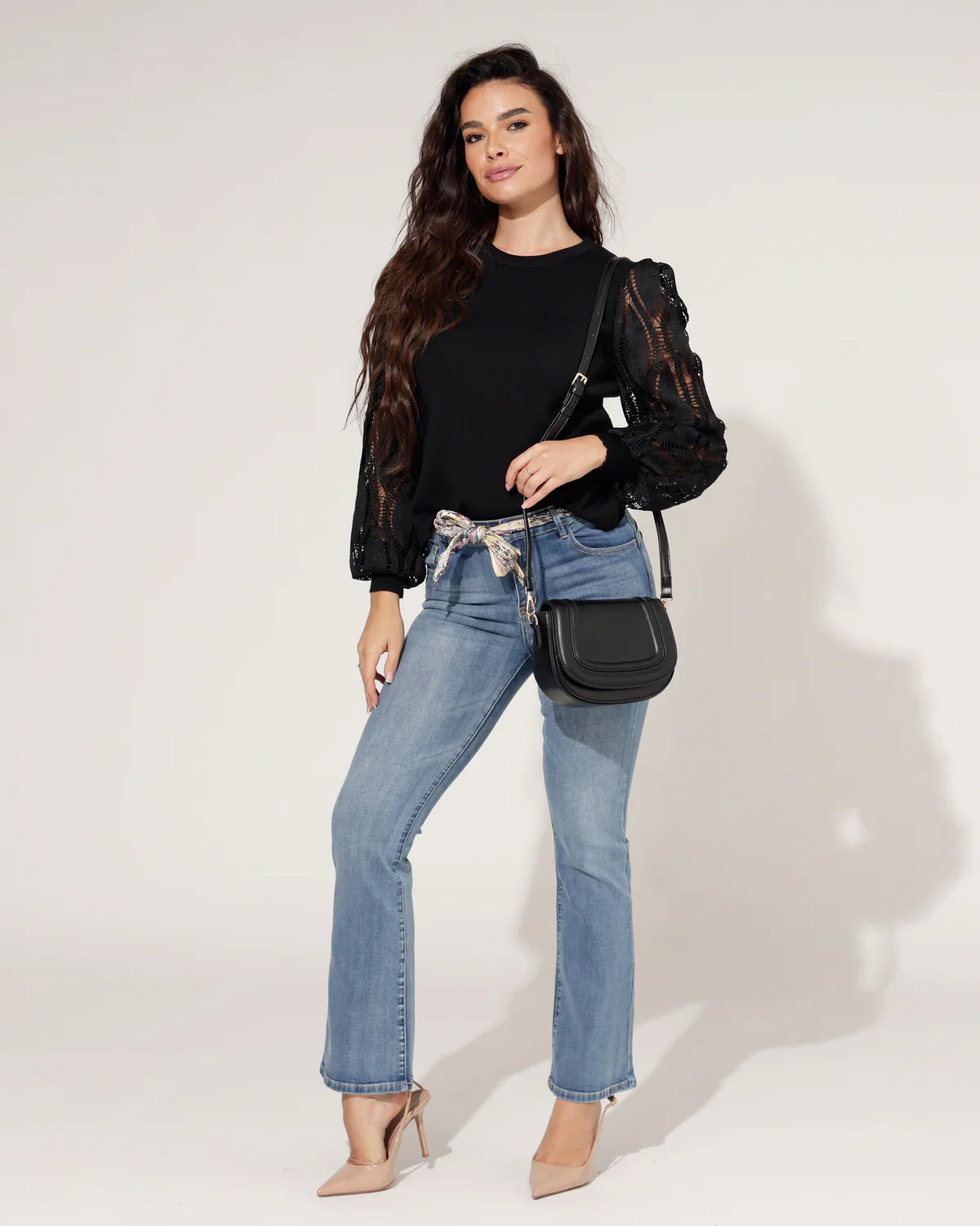 ZAC & ZOE | Flared jeans met sjaaltje Noa-N Blauw - Image 3
