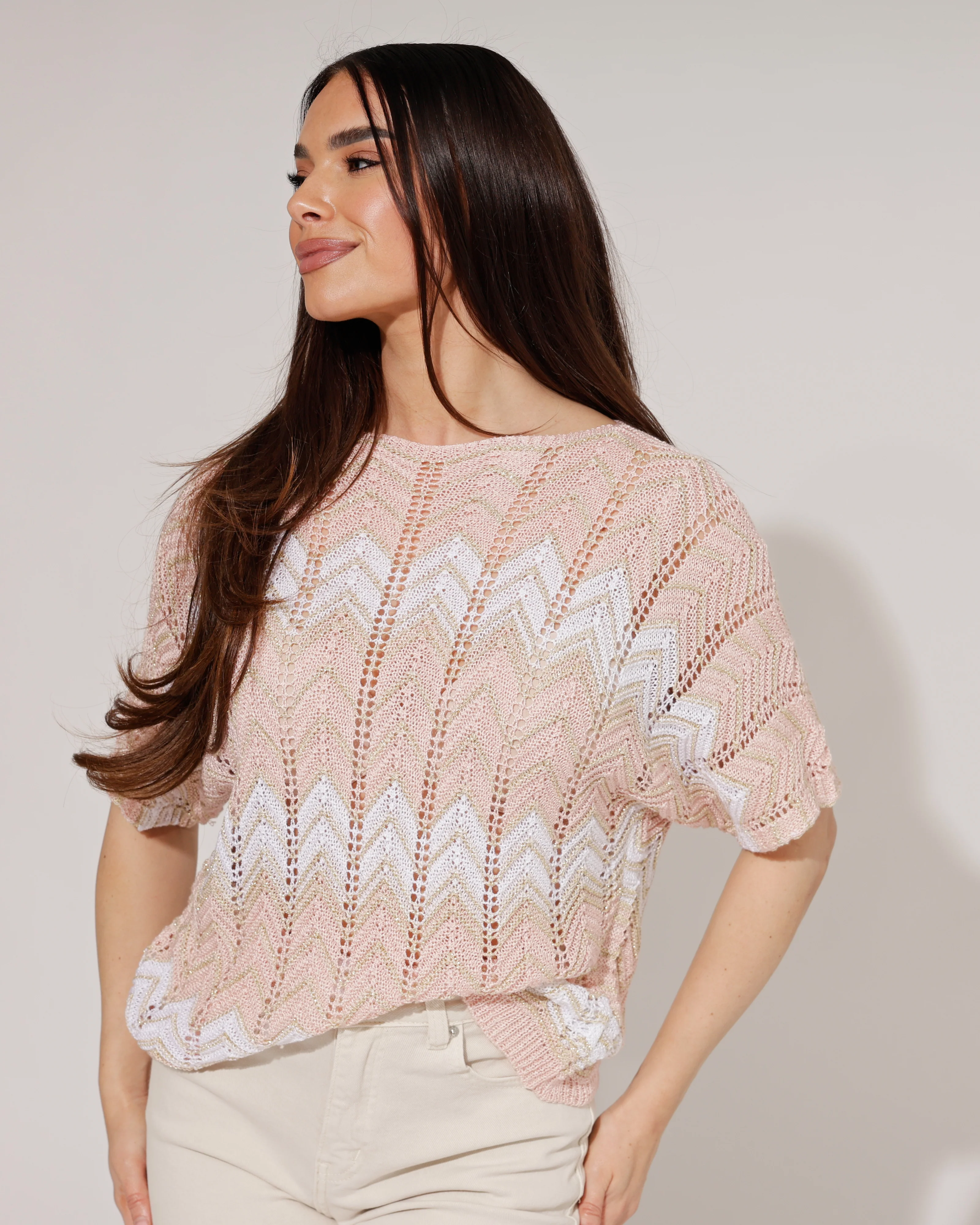 Zigzag trui Elara Roze - Image 2